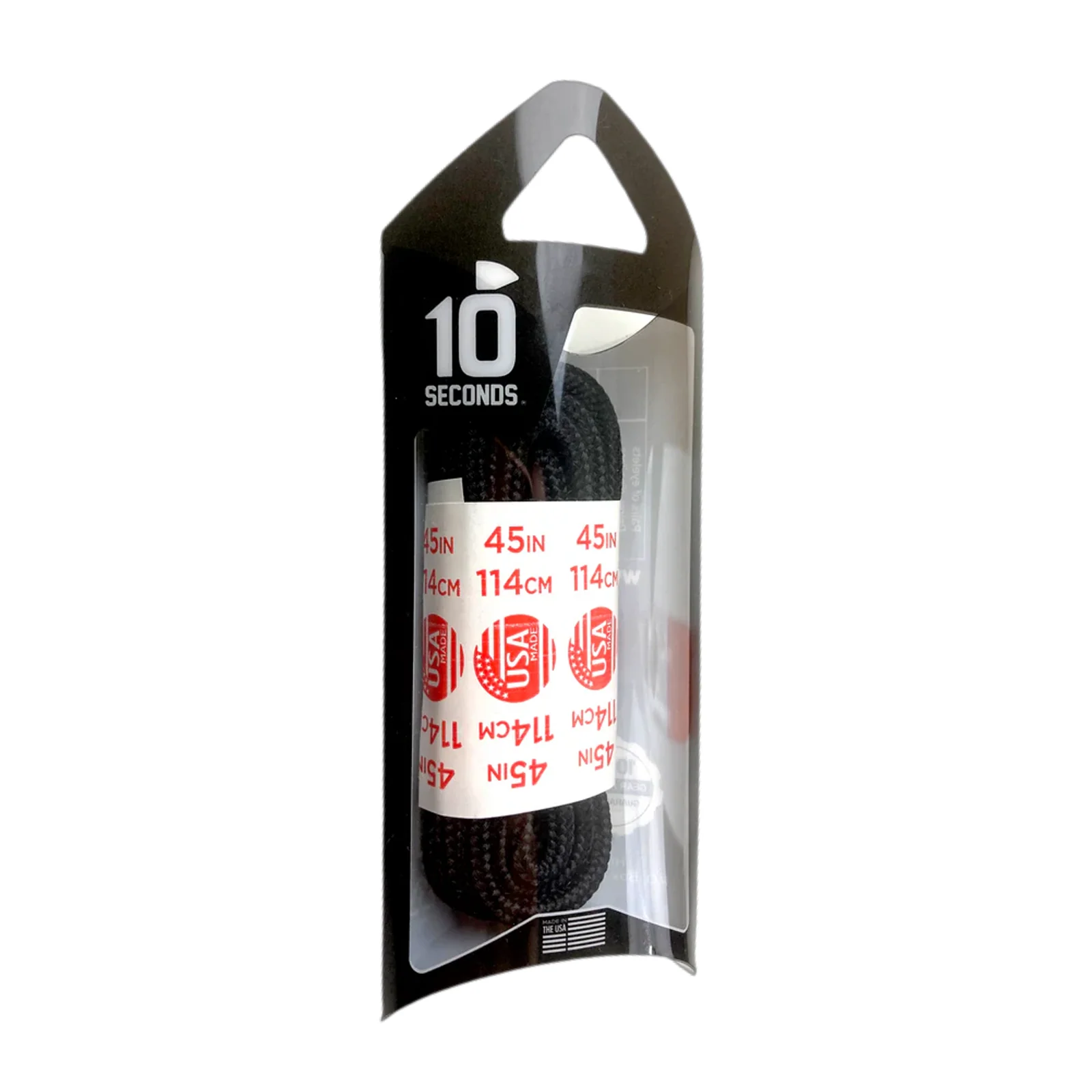 10 Seconds Athletic Hiker Shoelace - Black