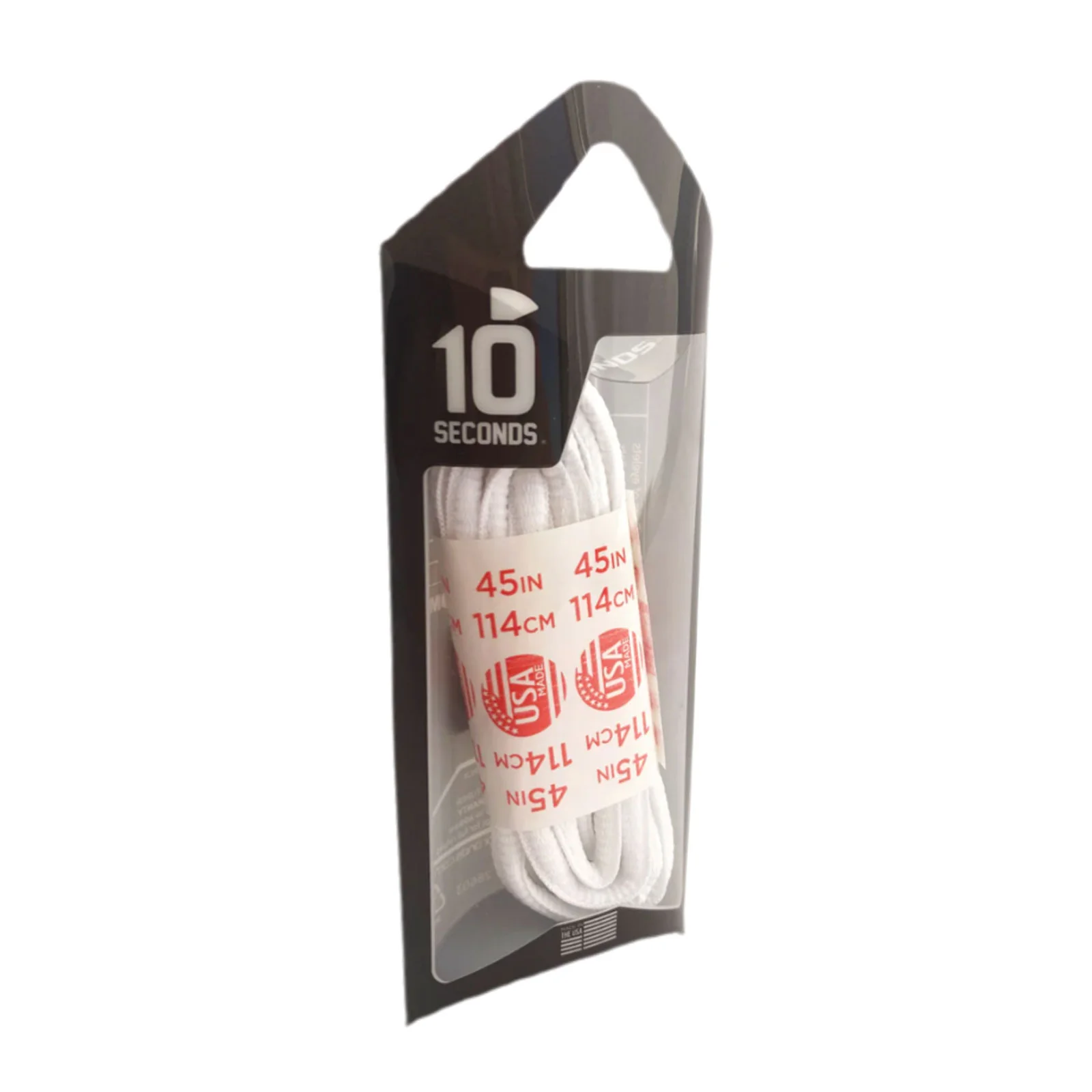 10 Seconds Athletic Oval Shoelace - White - Image 2