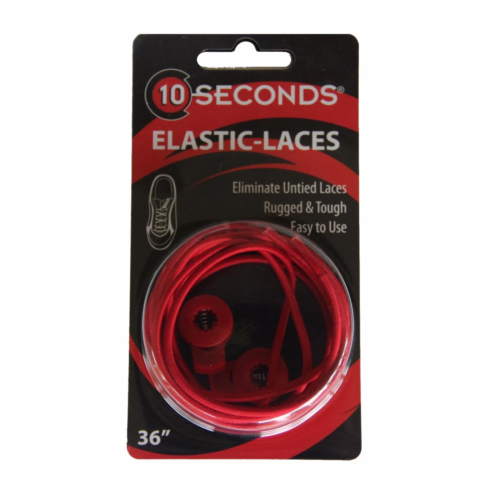 10 Seconds Elastic Shoelace - Red