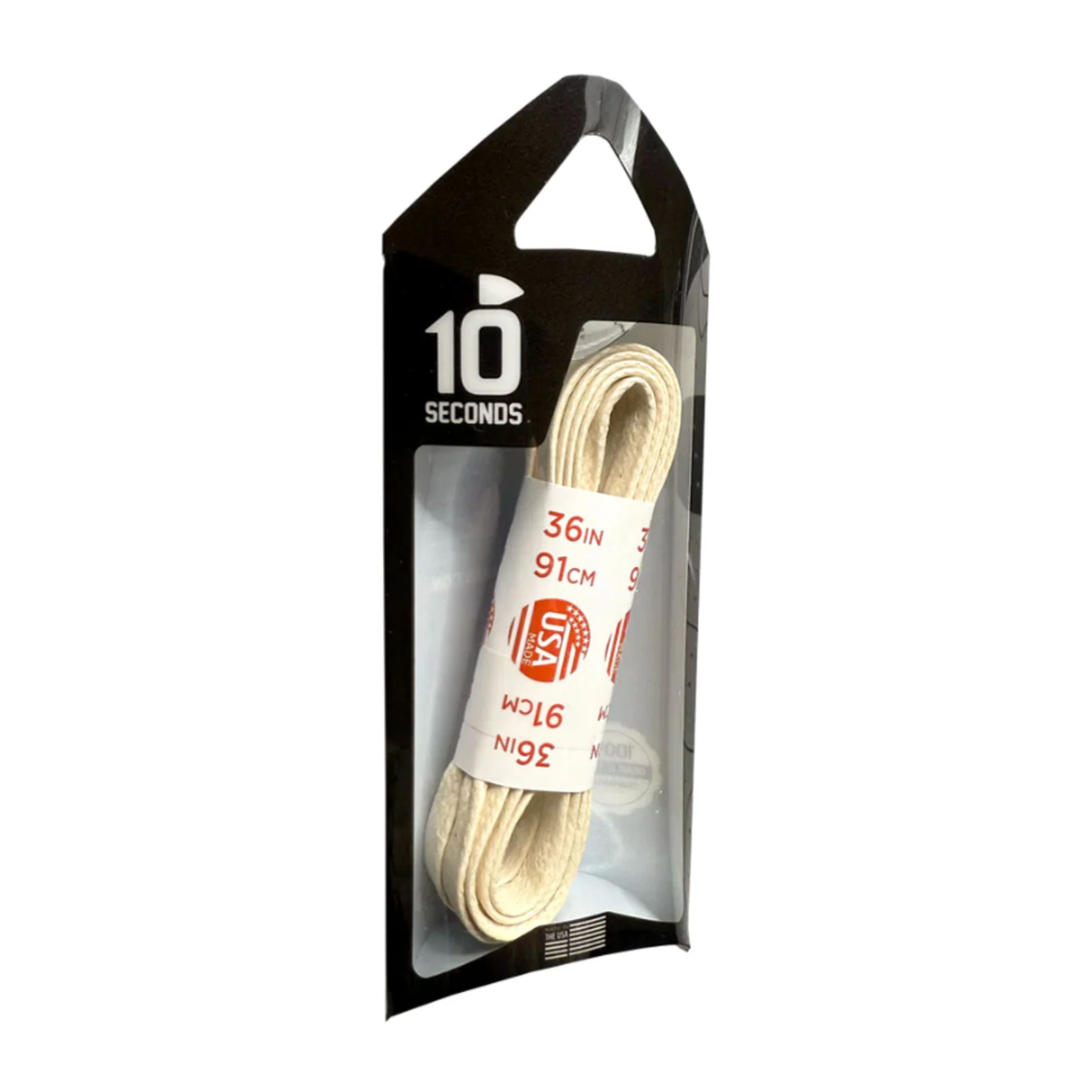 10 Seconds Flat Glazed Casual Shoelace - Natural - Image 2