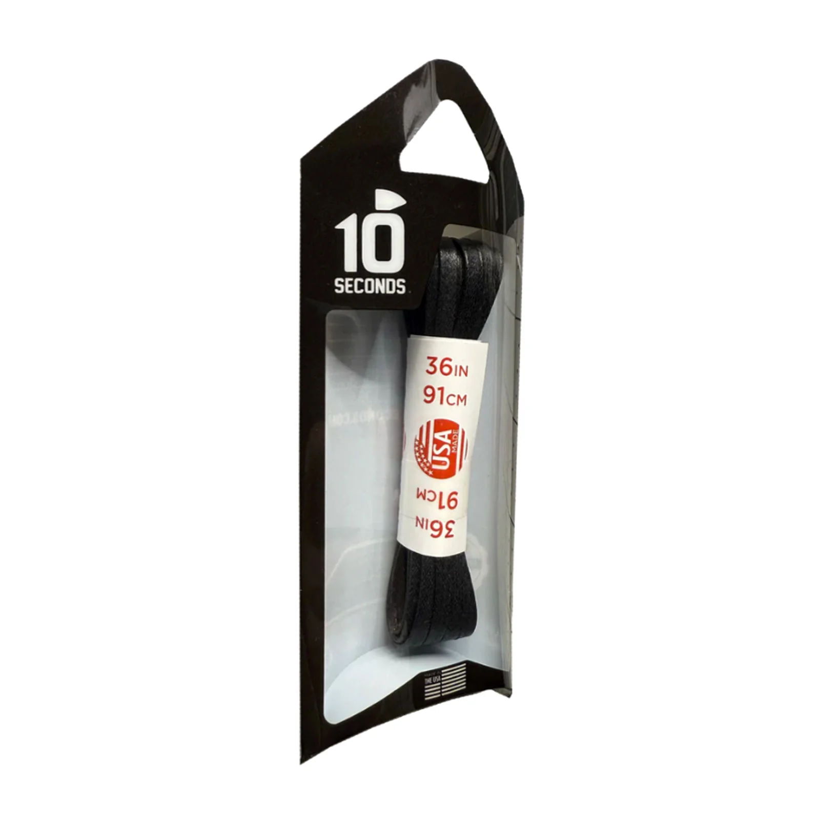 10 Seconds Small Flat Glazed Dress Shoelace - Black - Image 2