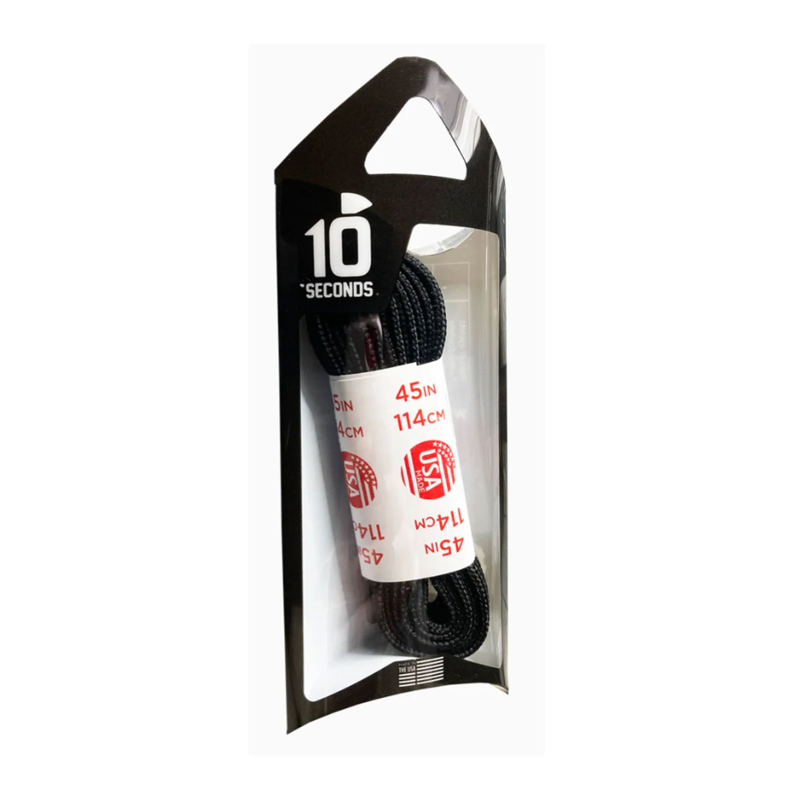 10 Seconds Flat Nylon Shoelace - Black - Image 2