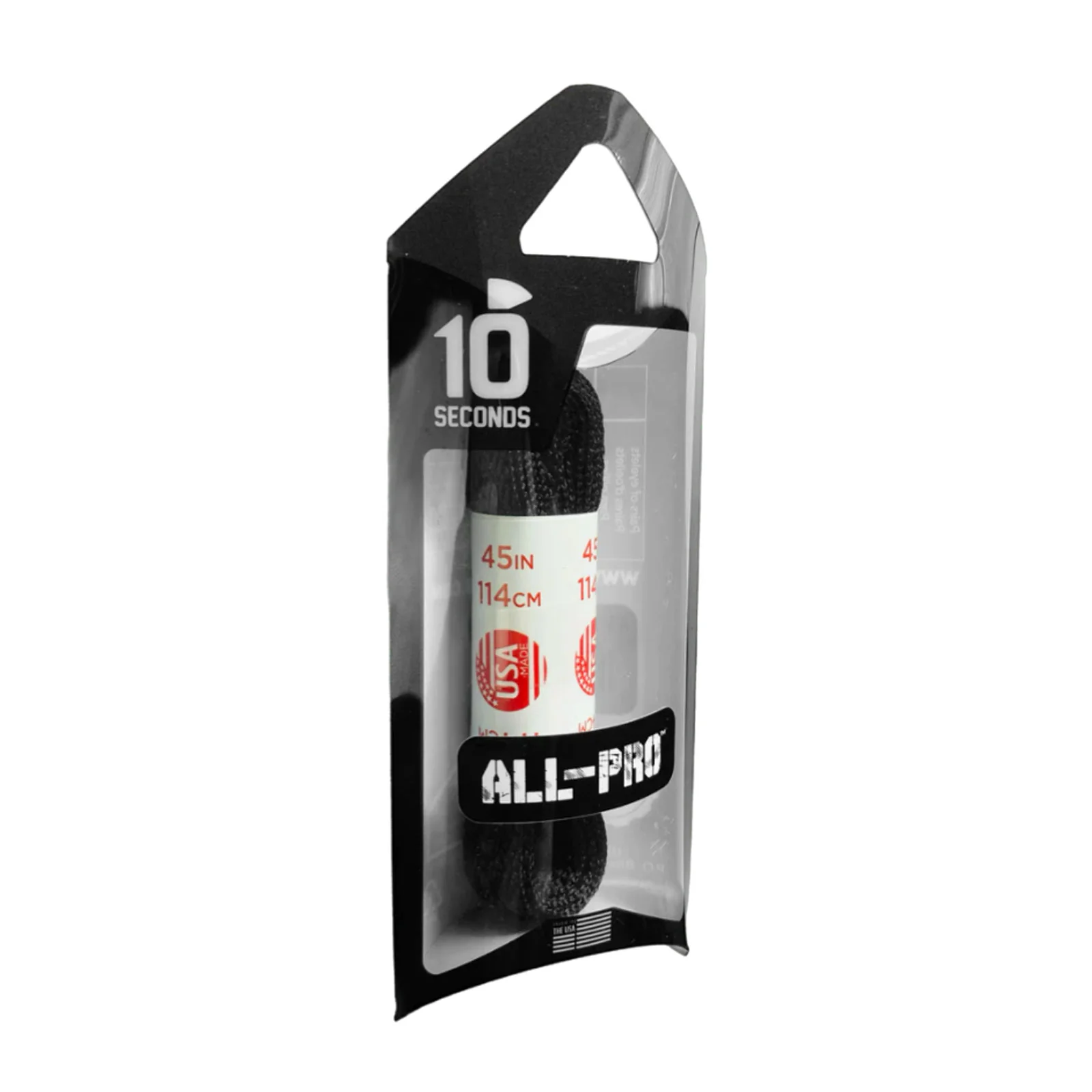 10 Seconds Narrow All-Pro Elite Shoelace - Black - Image 2