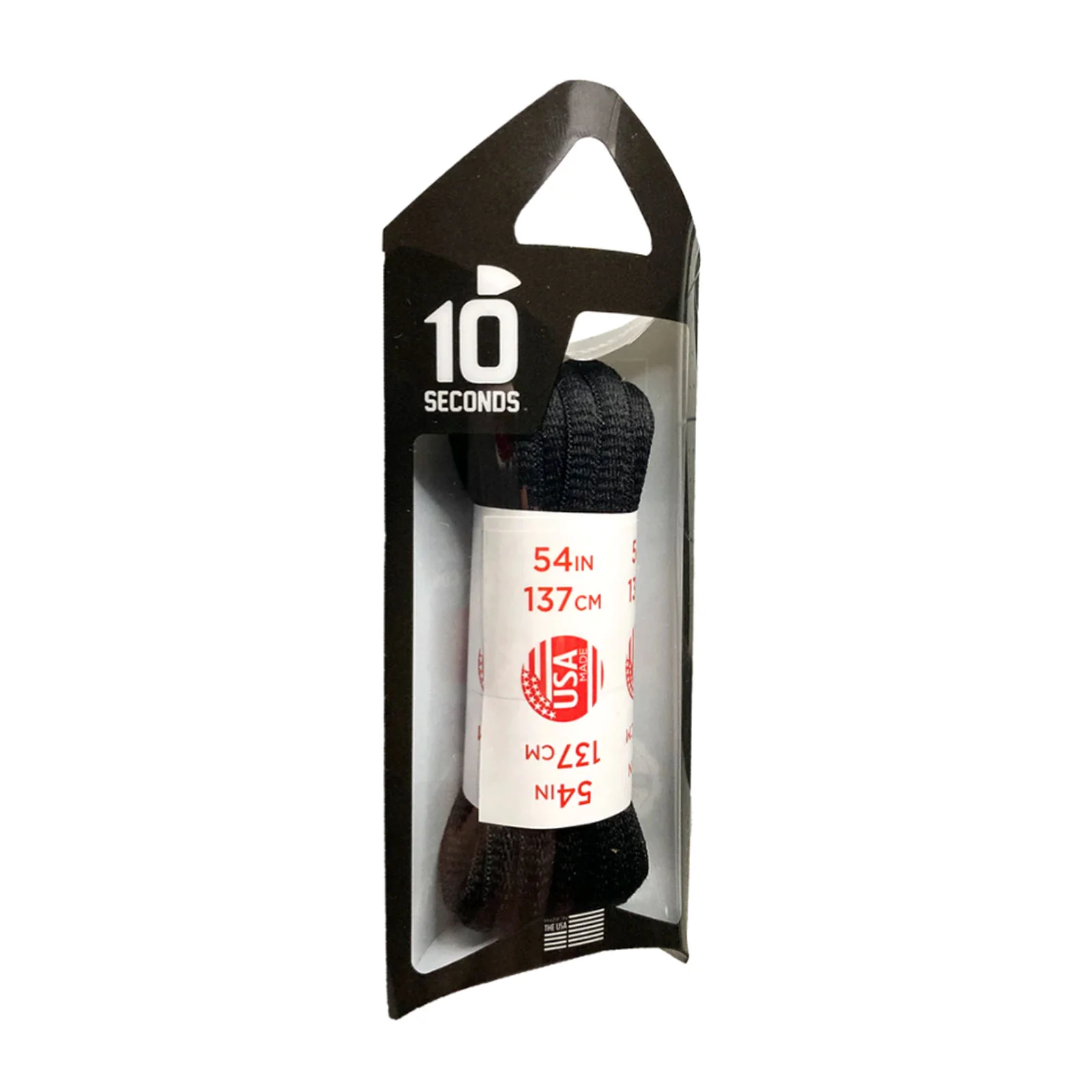 10 Seconds Nylon Oval SoftTouch Shoelace - Black - Image 2