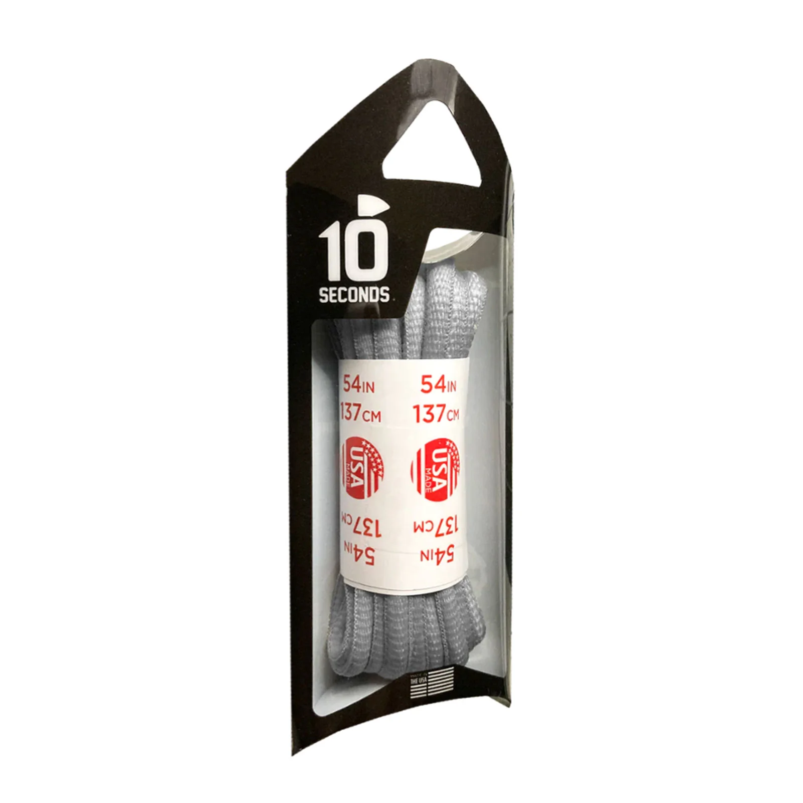 10 Seconds Nylon Oval SoftTouch Shoelace - Grey - Image 2