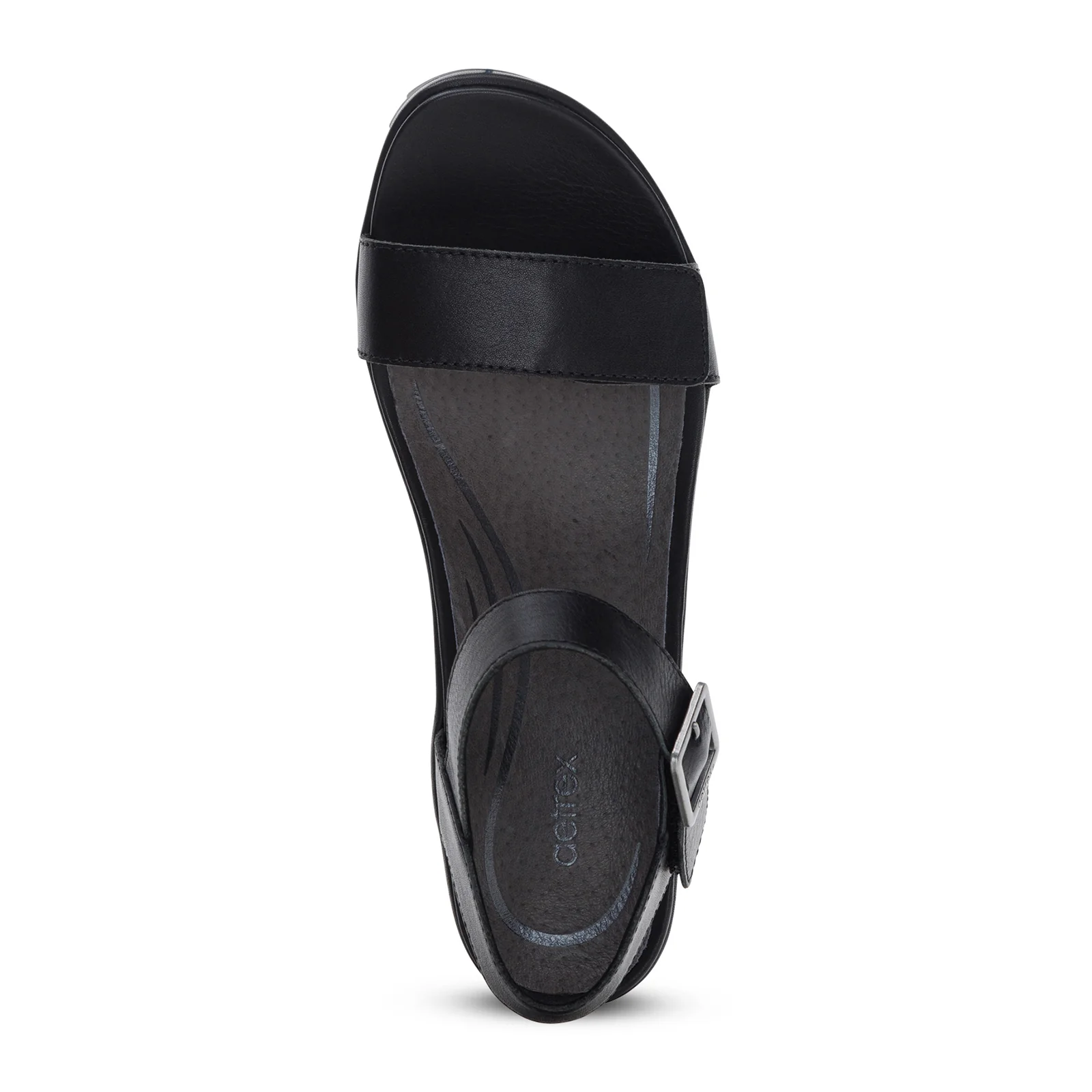 Aetrex Andrea Wedge Sandal (Women) - Black - Image 4