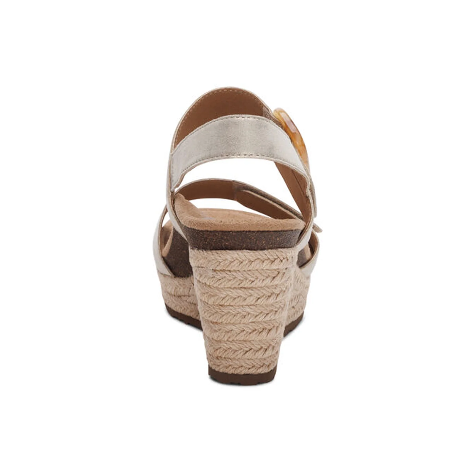 Aetrex Ashley Wedge Sandal (Women) - Champagne - Image 5