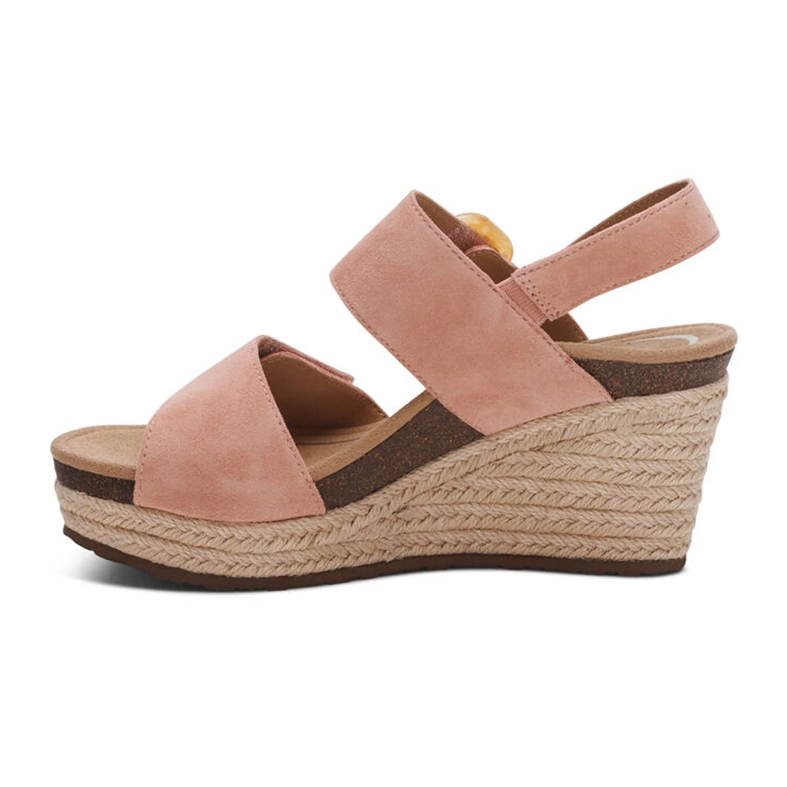 Aetrex Ashley Wedge Sandal (Women) - Rose - Image 2