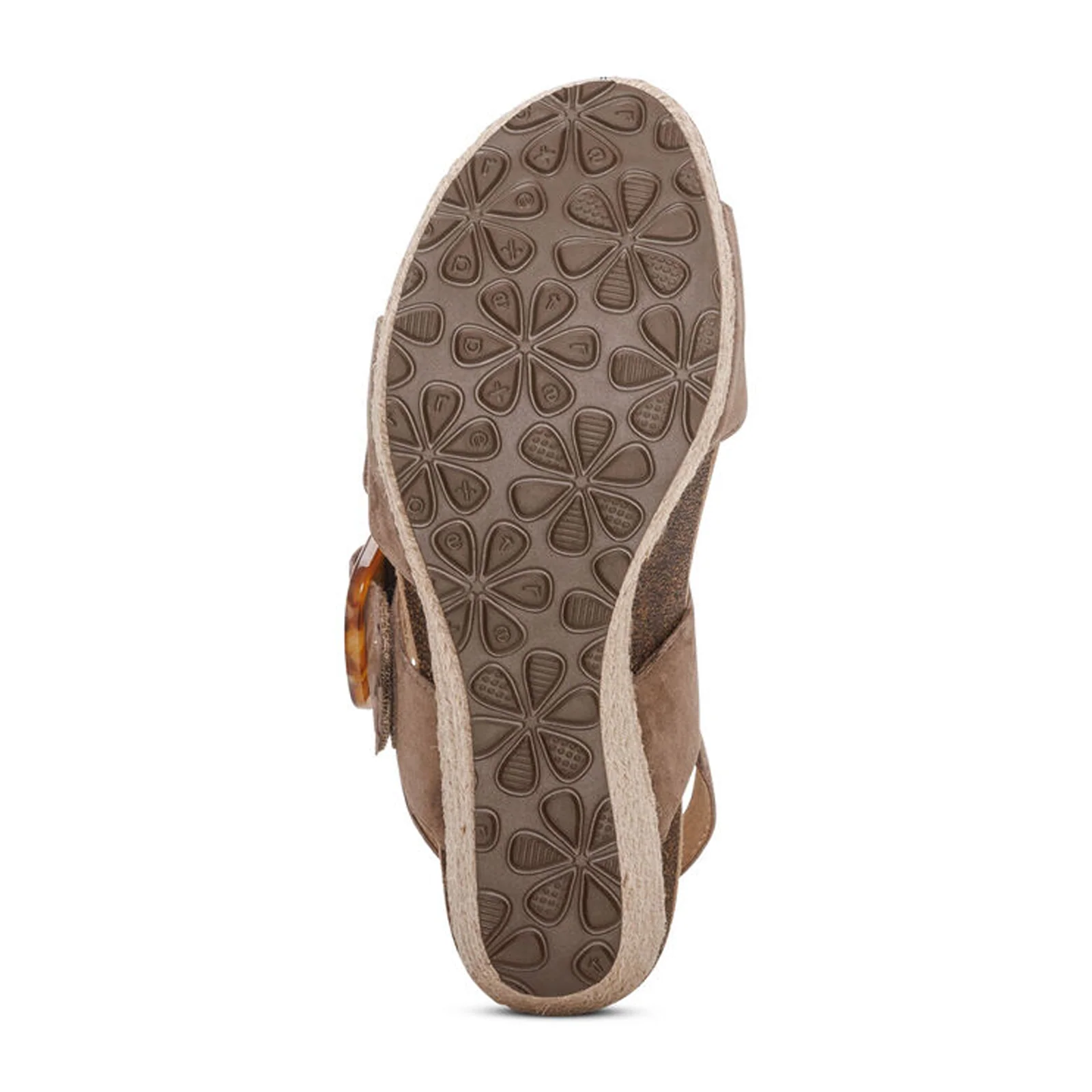 Aetrex Ashley Wedge Sandal (Women) - Taupe Suede - Image 6