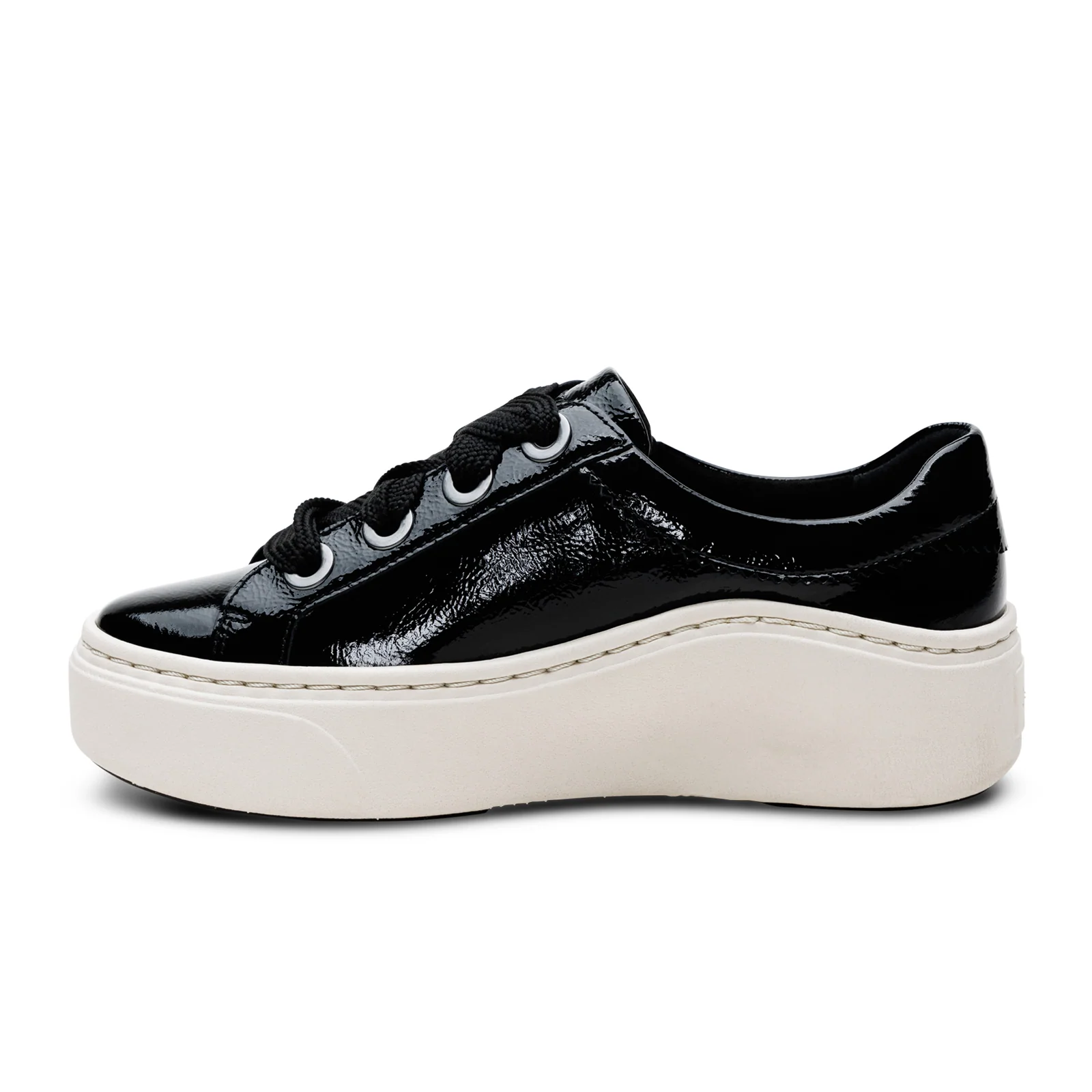 Aetrex Aubrey Sneaker (Women) - Black Patent - Image 2
