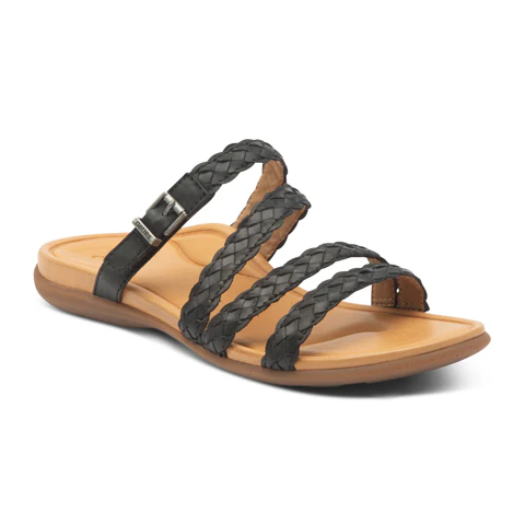 Aetrex Brielle Slide Sandal (Women) - Black - Image 3