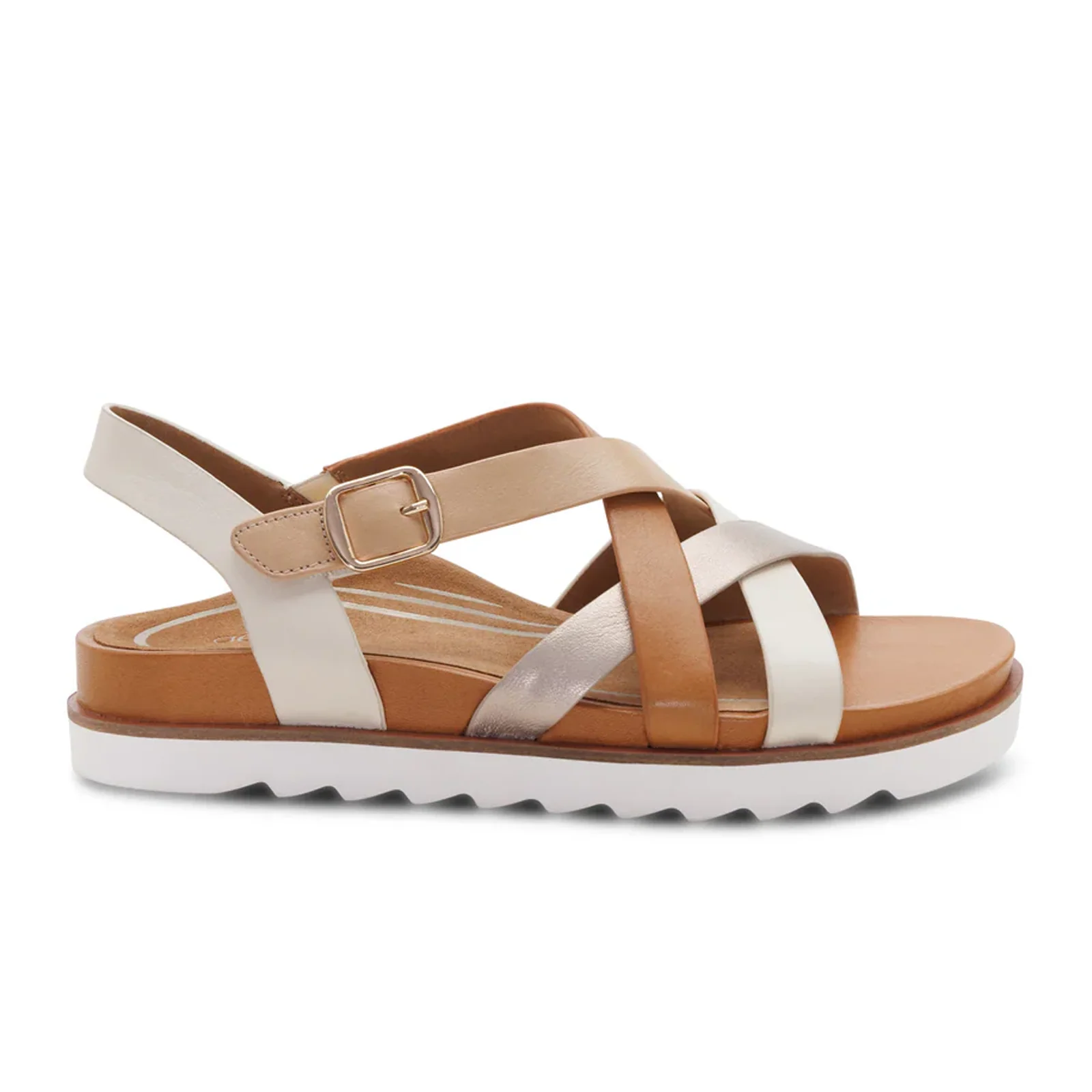 Aetrex Carmen Backstrap Sandal (Women) - Champagne Multi