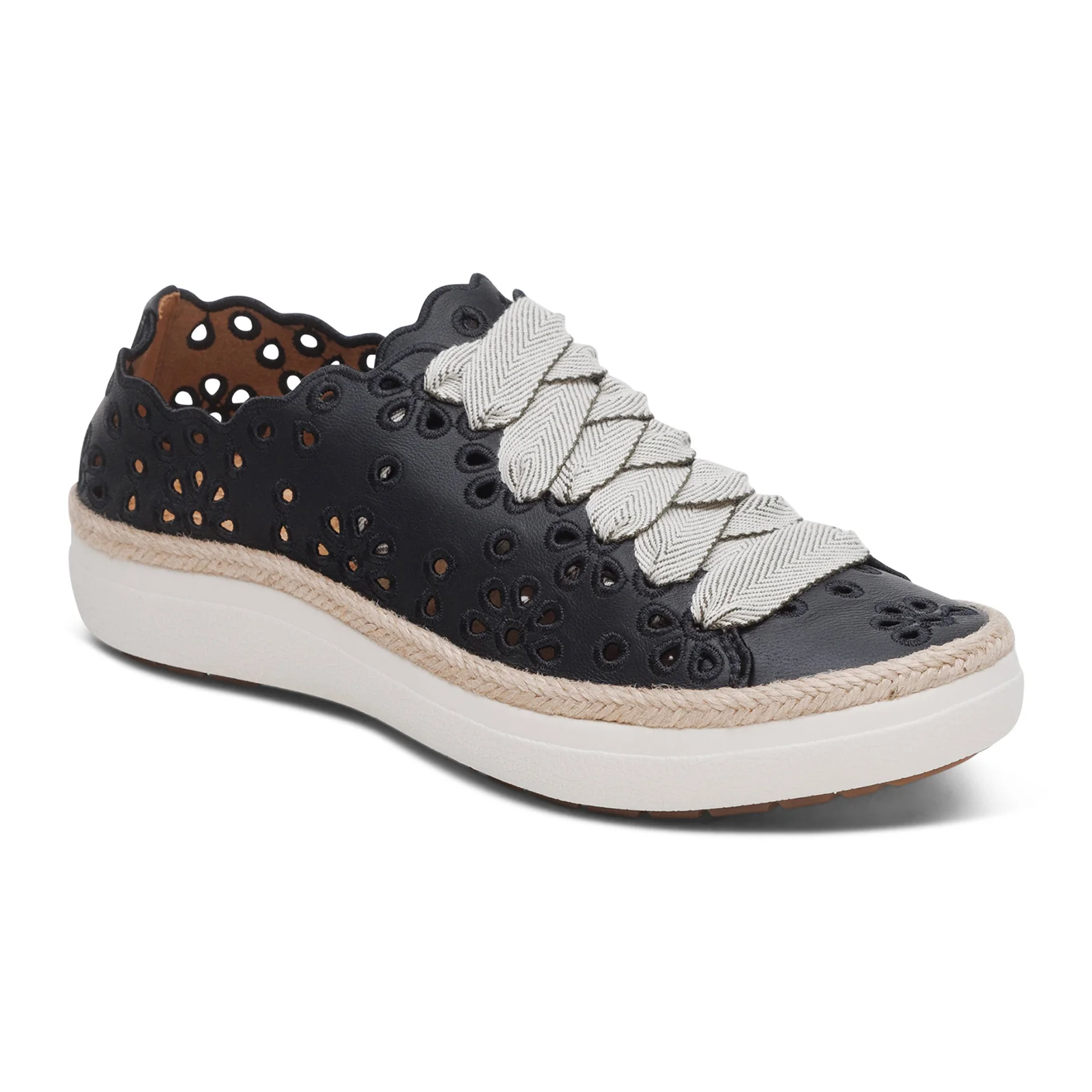 Aetrex Charlotte Sneaker (Women) - Black - Image 3