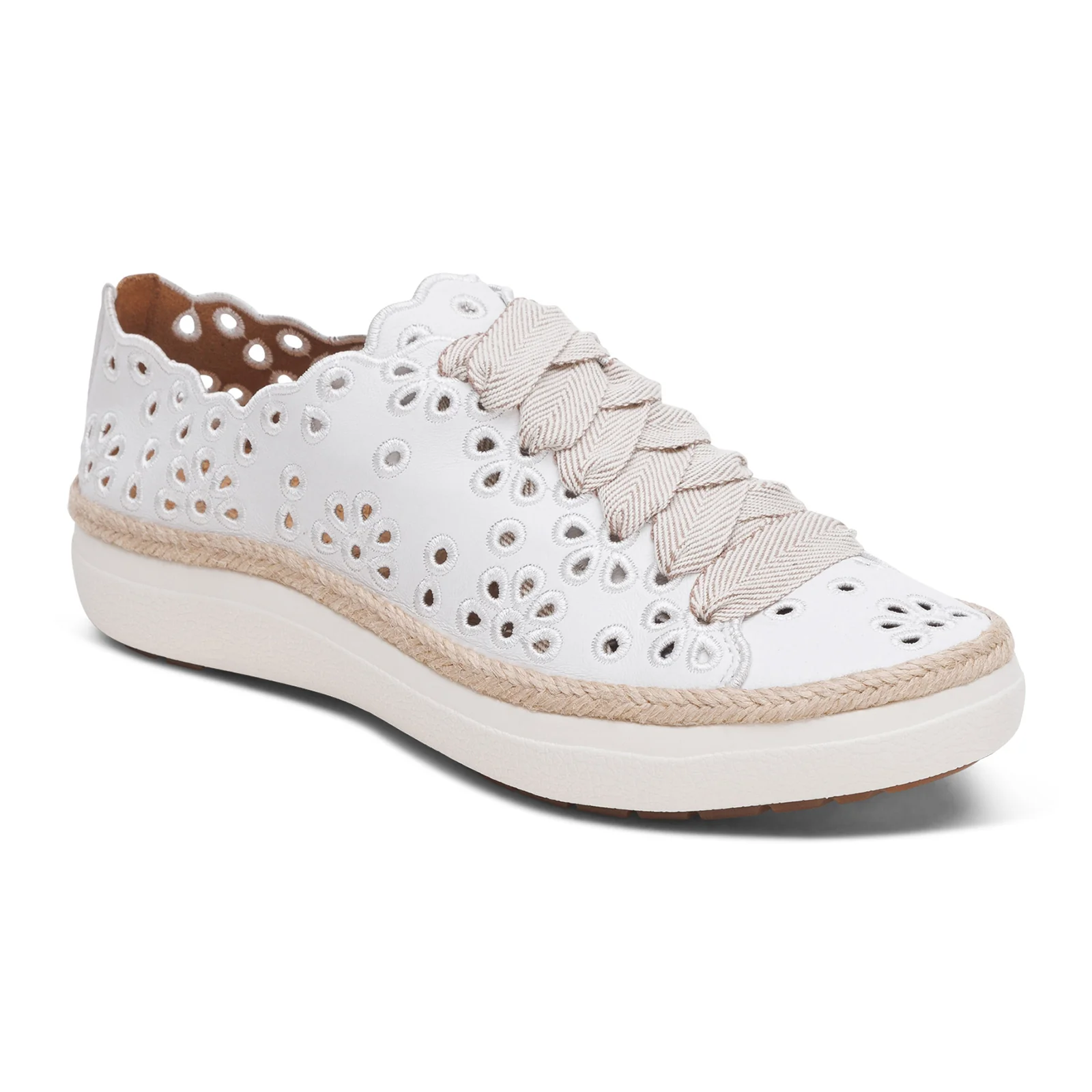 Aetrex Charlotte Sneaker (Women) - White - Image 3