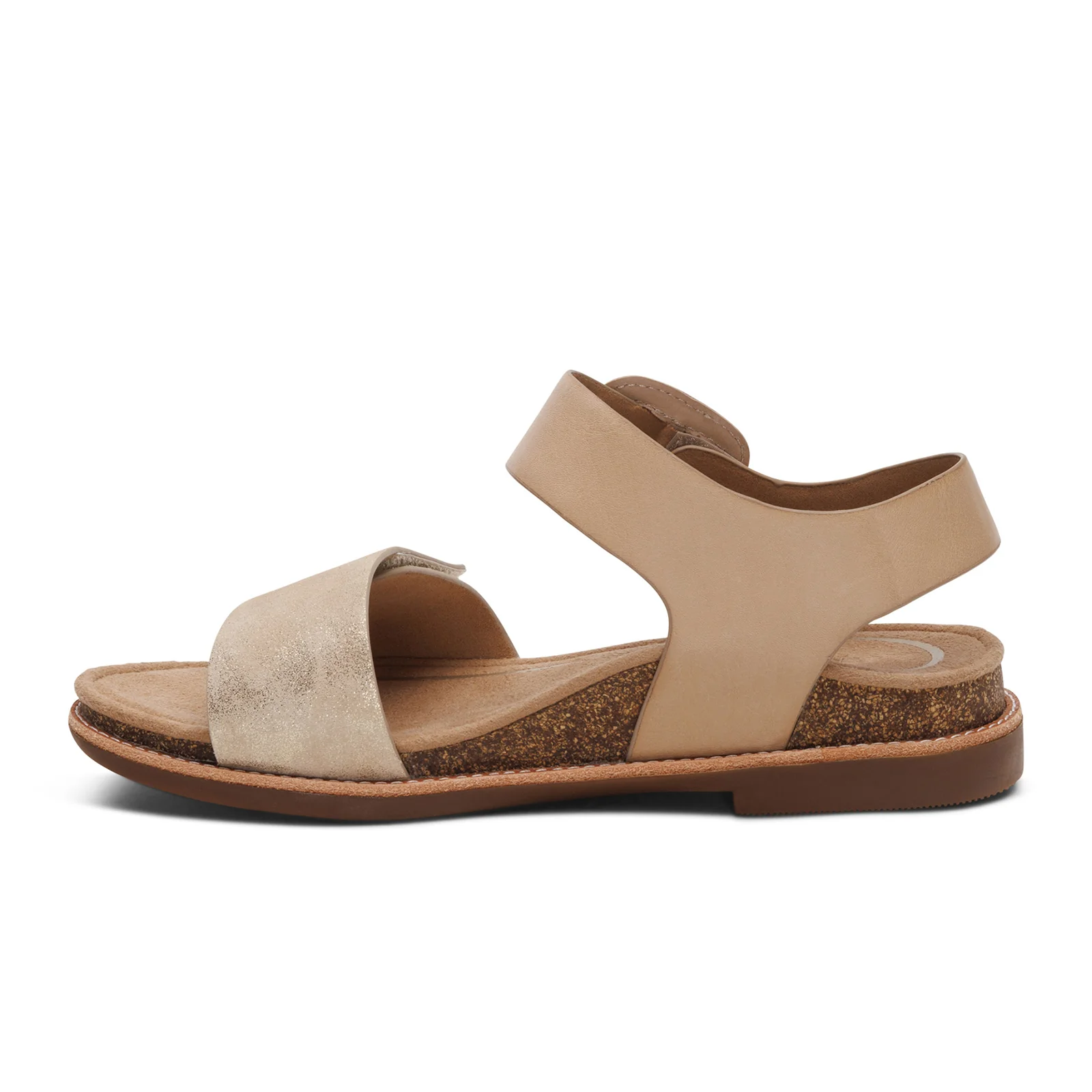 Aetrex Claire Backstrap Sandal (Women) - Champagne - Image 2