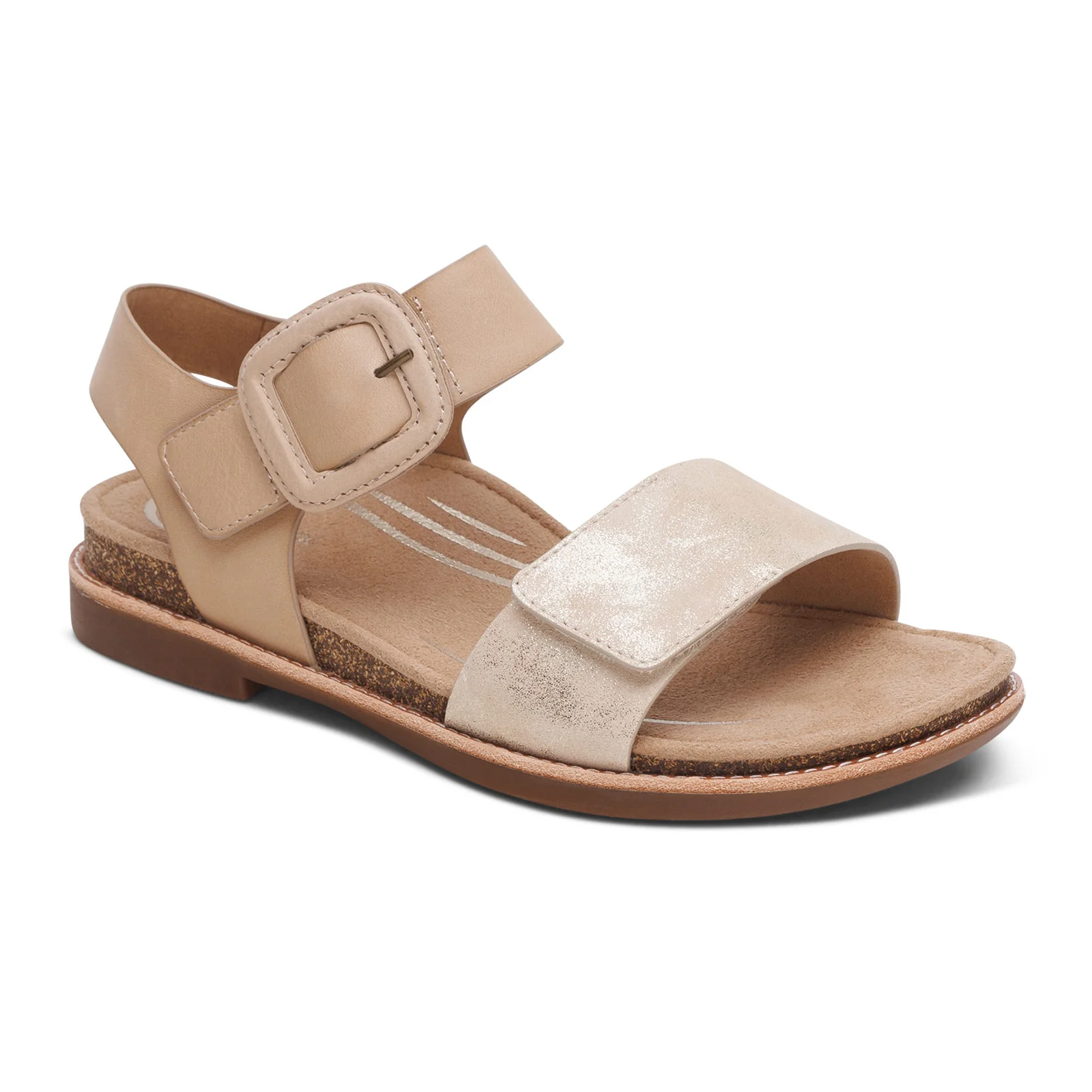 Aetrex Claire Backstrap Sandal (Women) - Champagne - Image 3