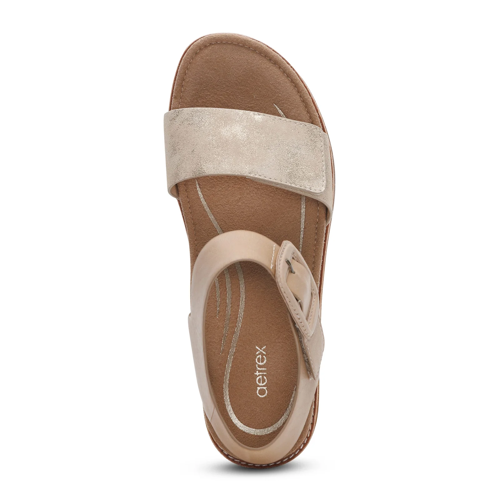 Aetrex Claire Backstrap Sandal (Women) - Champagne - Image 4