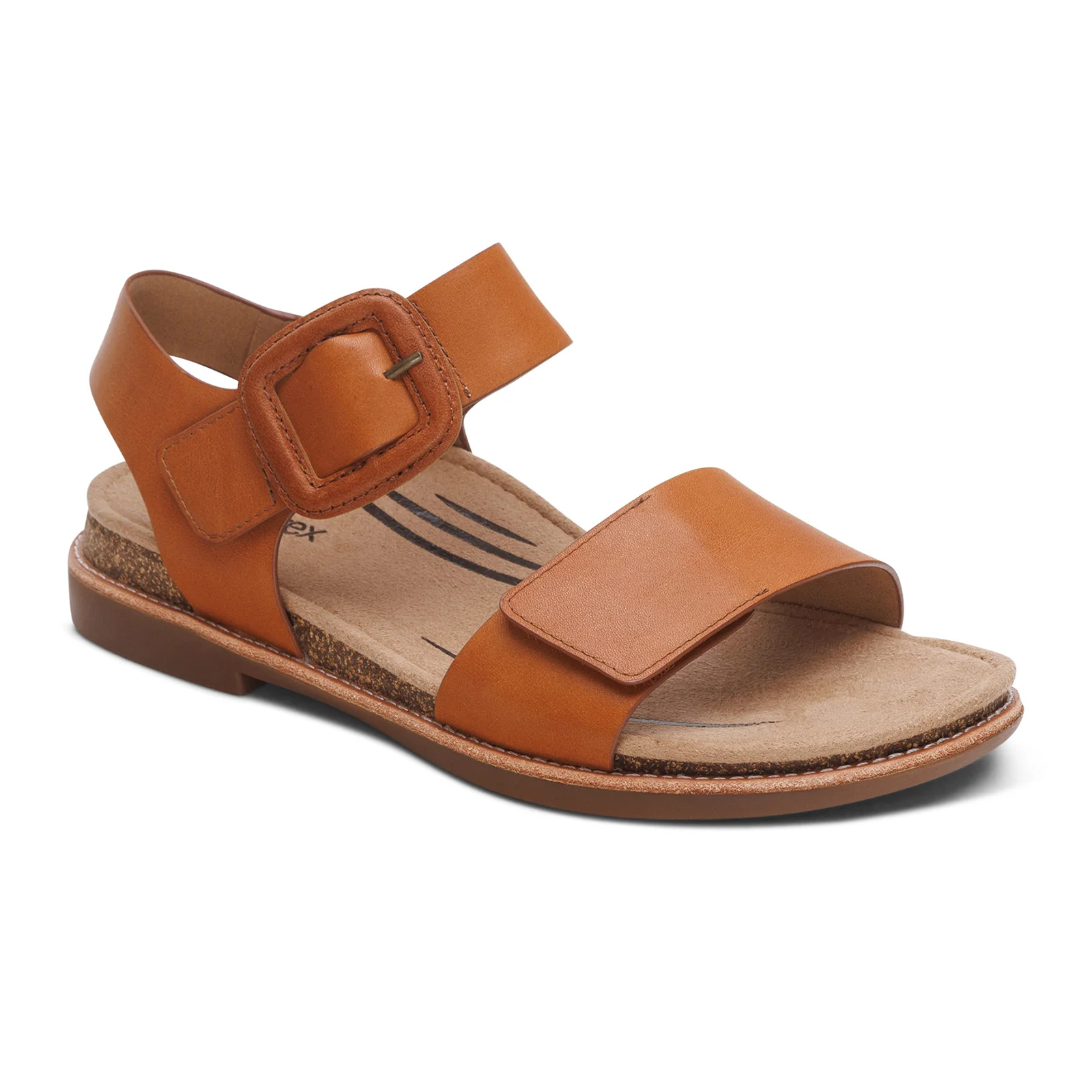 Aetrex Claire Backstrap Sandal (Women) - Cognac - Image 2