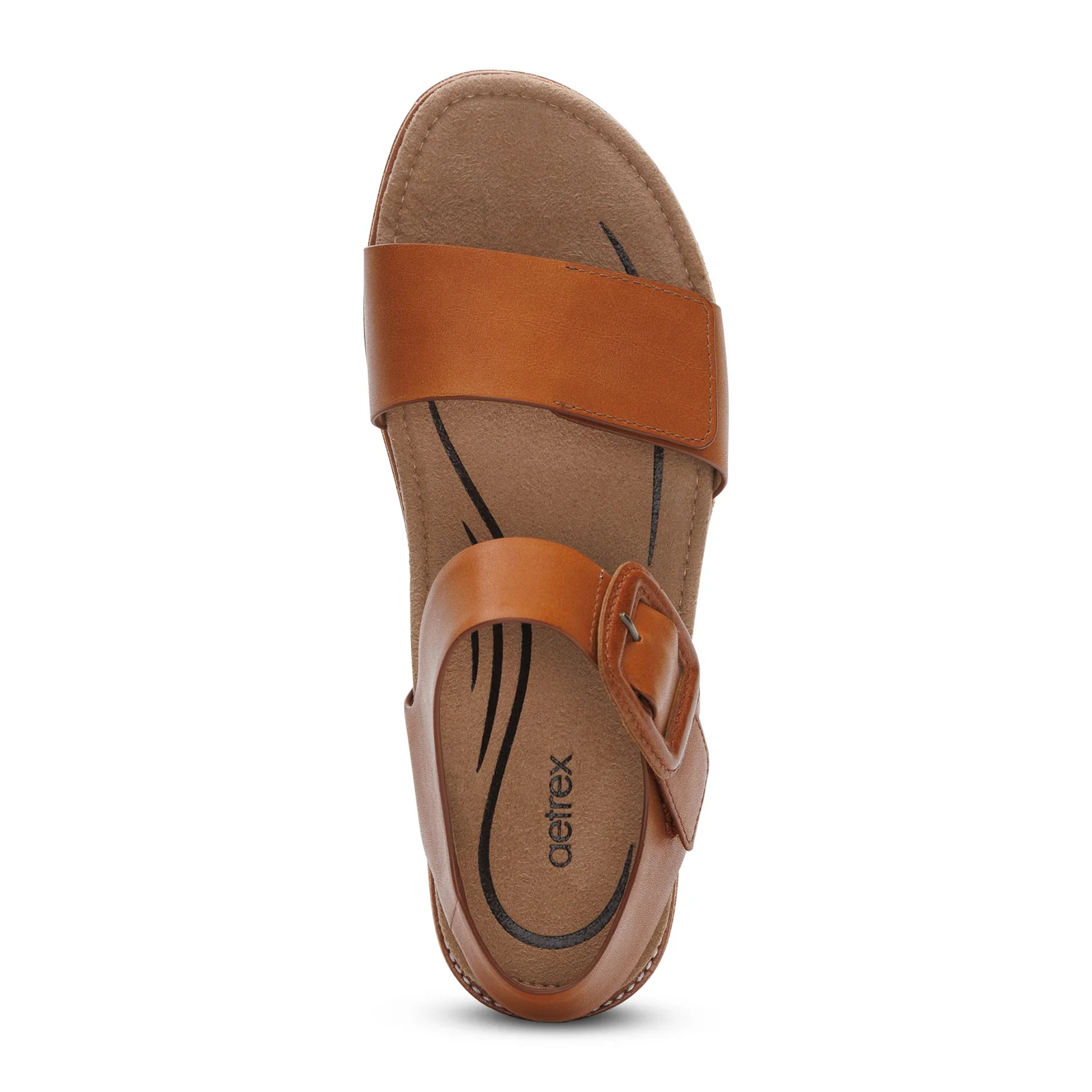 Aetrex Claire Backstrap Sandal (Women) - Cognac - Image 5