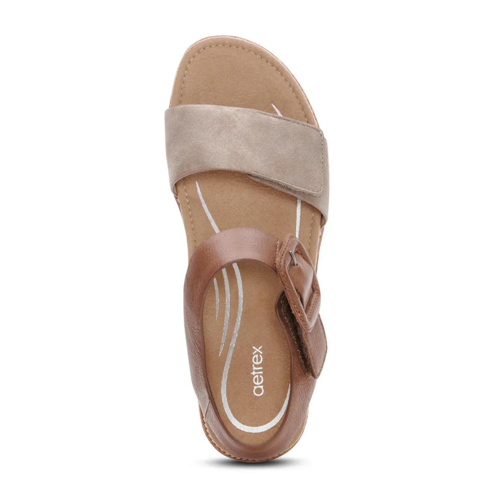 Aetrex Claire Backstrap Sandal (Women) - Taupe Multi - Image 5