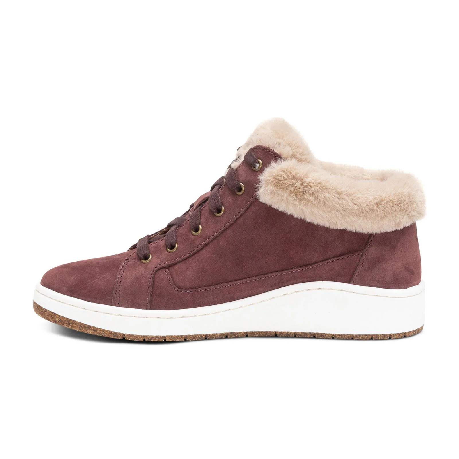 Aetrex Dylan Ankle Boot (Women) - Burgundy Leather - Image 2