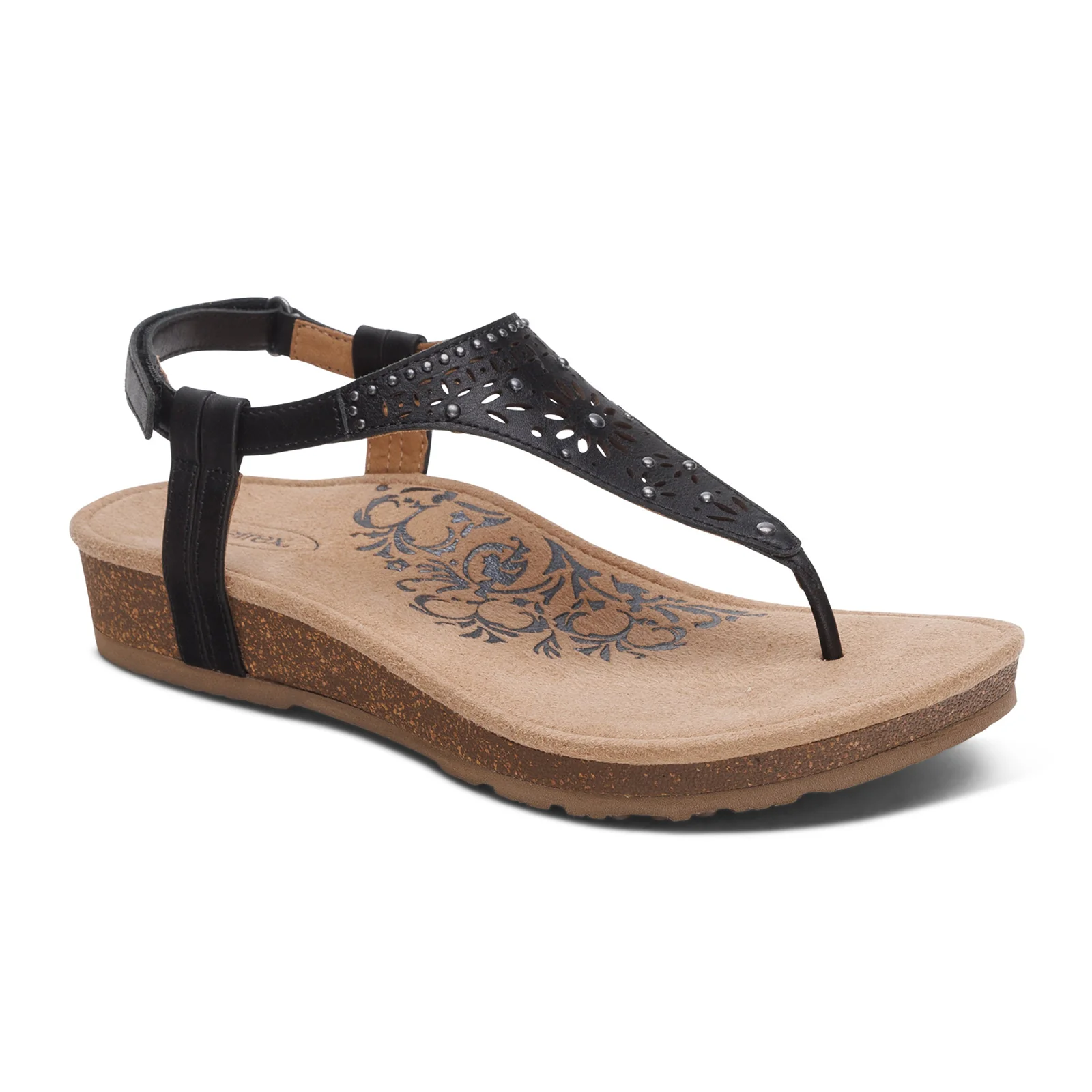 Aetrex Evelyn Backstrap Sandal (Women) - Black - Image 3