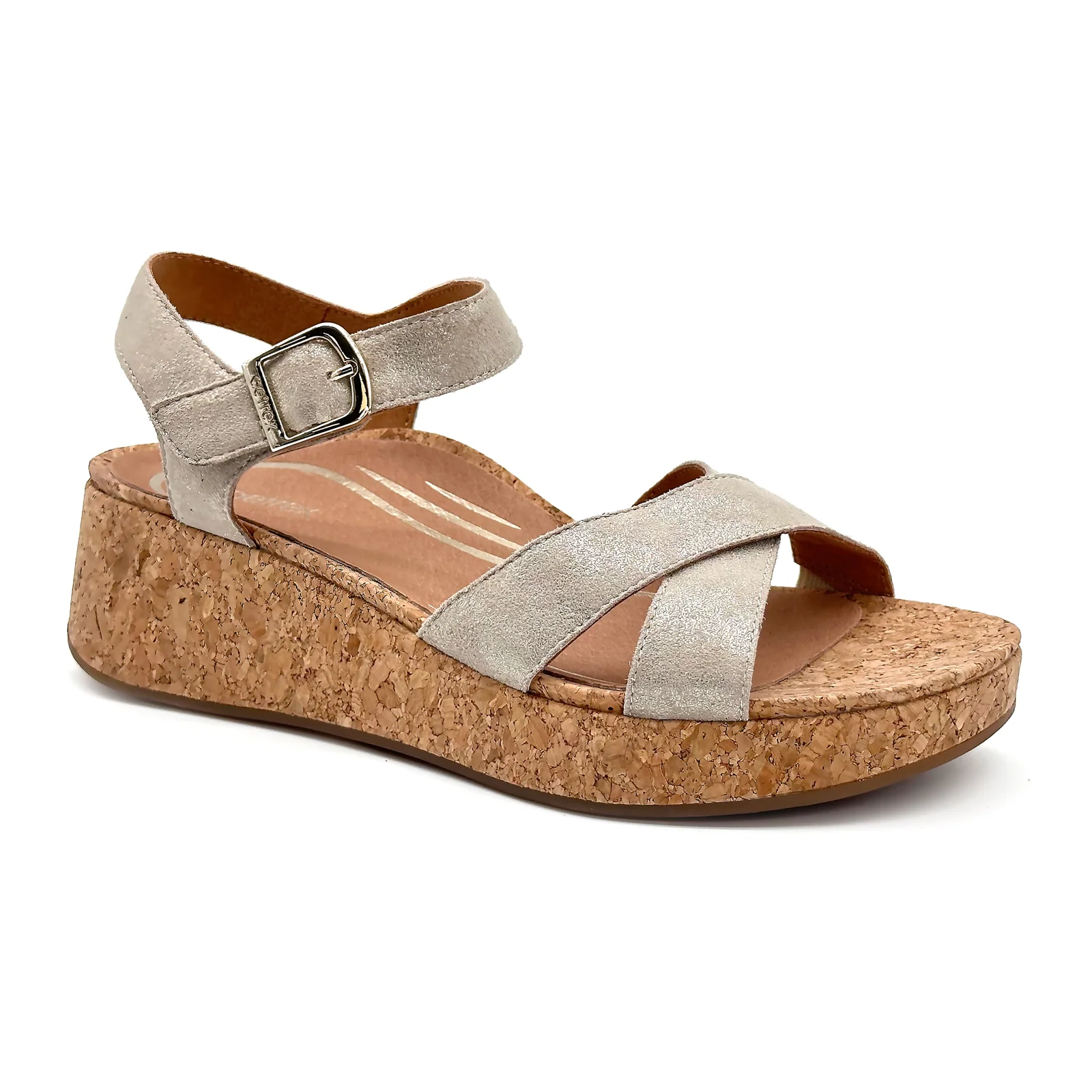 Aetrex Flora Wedge Sandal (Women) - Champagne - Image 3