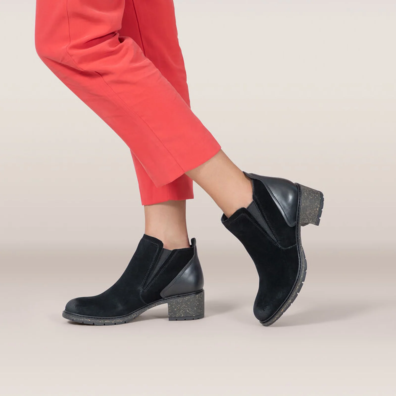Aetrex Frankie Ankle Boot (Women) - Black Leather - Image 8