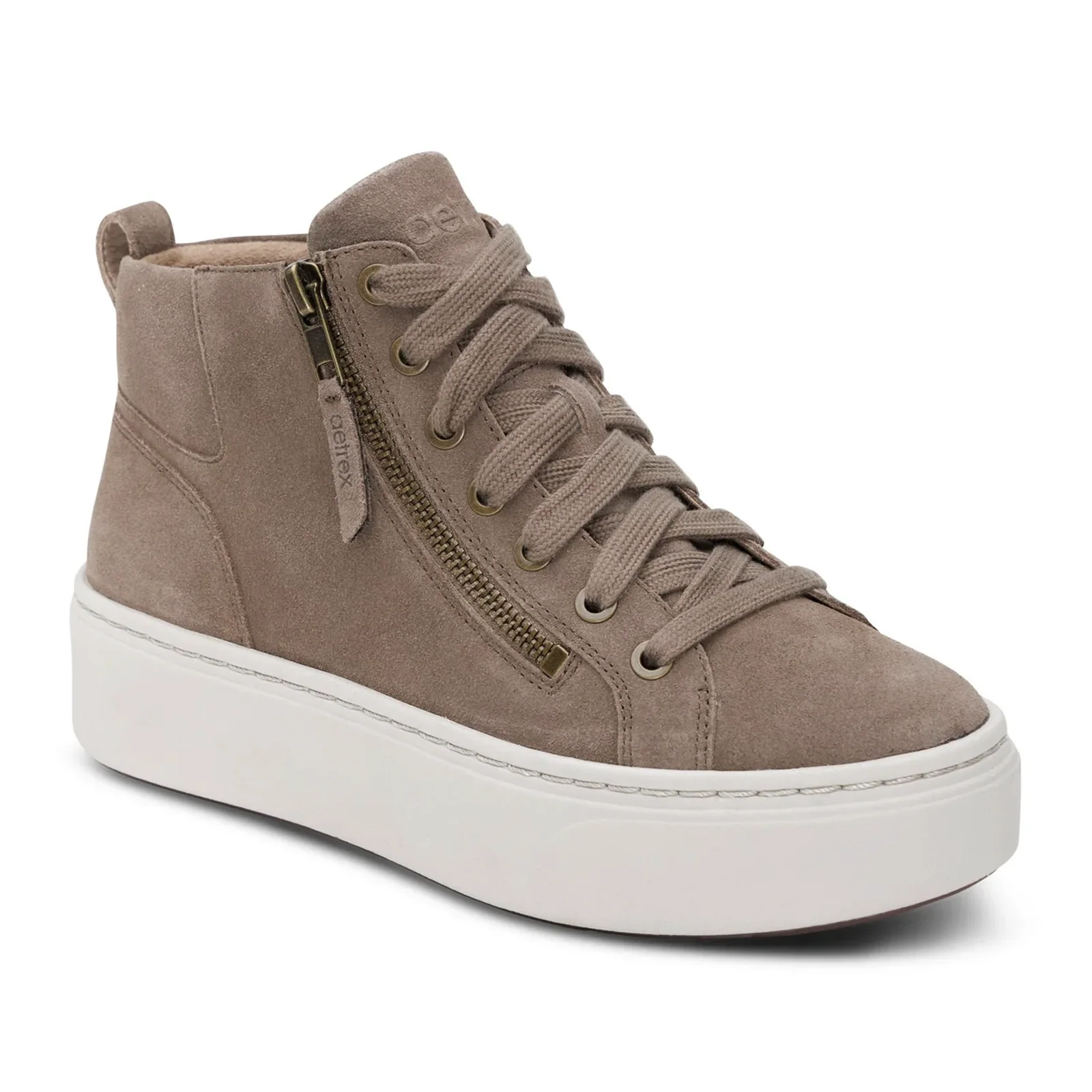 Aetrex Gianna Mid Sneaker (Women) - Taupe - Image 3