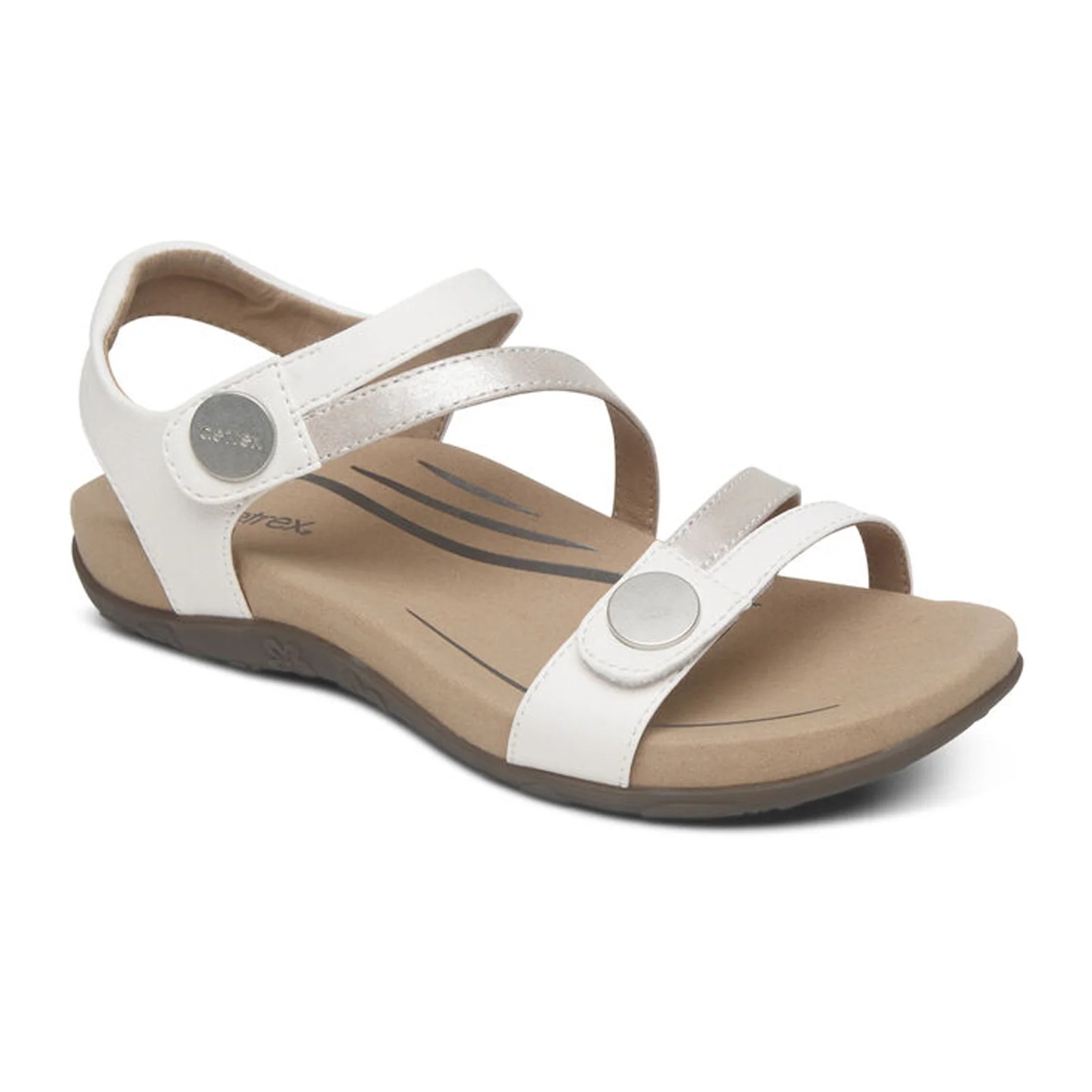 Aetrex Jess Backstrap Sandal (Women) - White - Image 3
