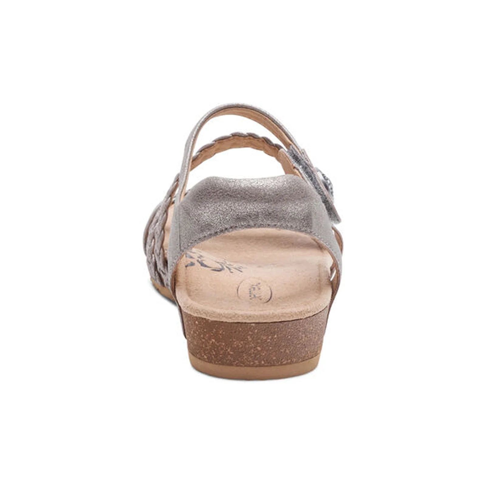Aetrex Jillian Braided Backstrap Sandal (Women) - Brushed Silver - Image 4