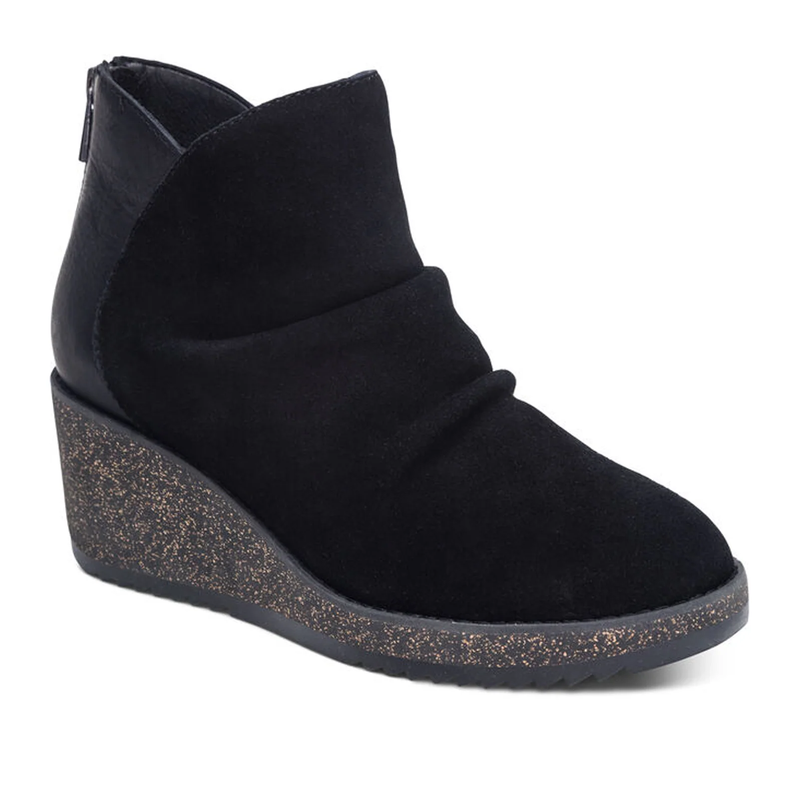 Aetrex Kara Ankle Wedge Boot (Women) - Black - Image 3