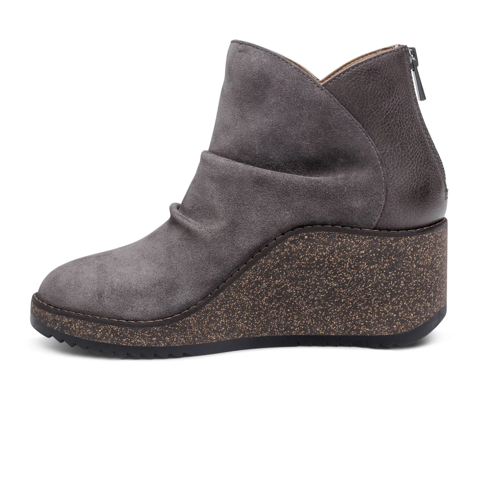 Aetrex Kara Ankle Wedge Boot (Women) - Charcoal - Image 2