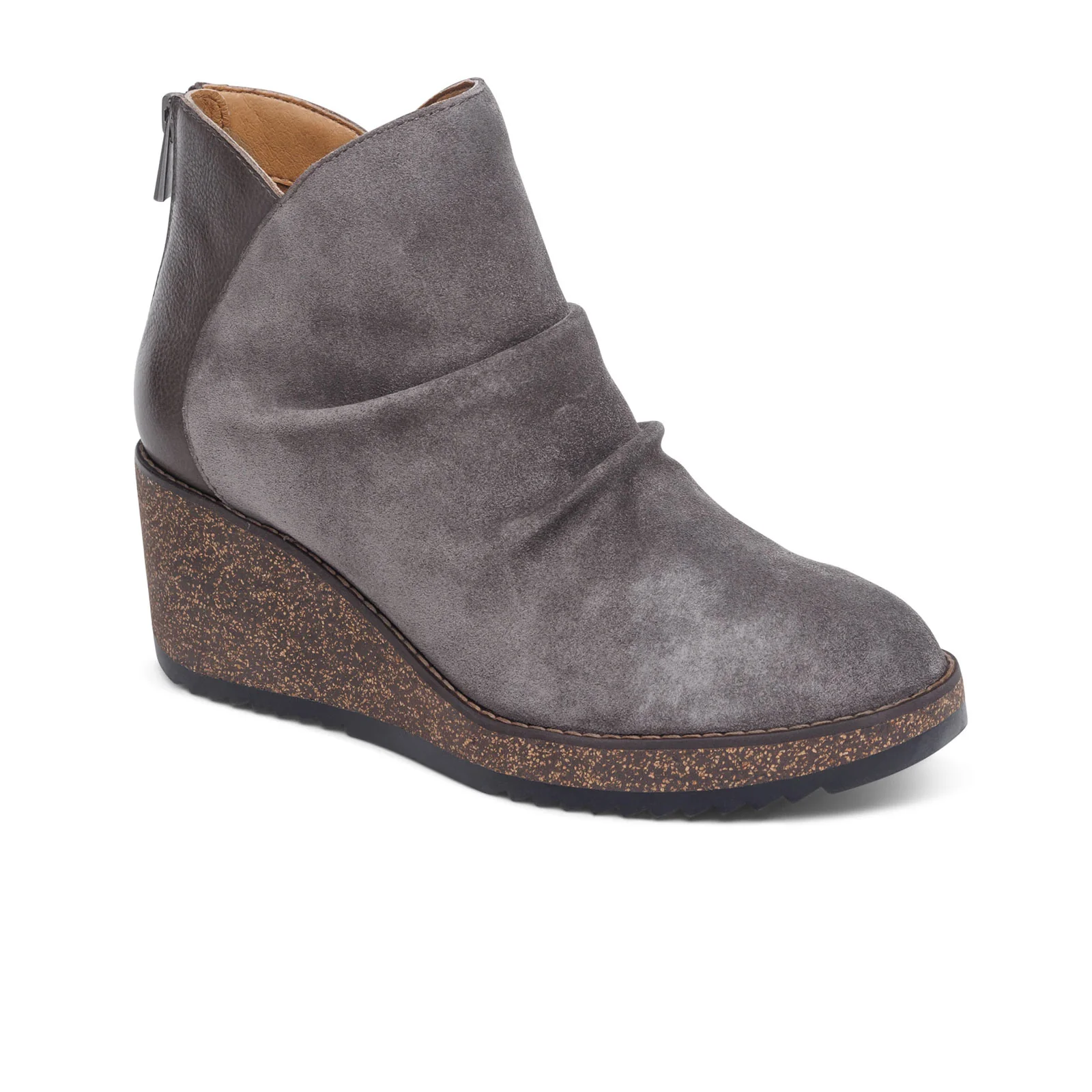 Aetrex Kara Ankle Wedge Boot (Women) - Charcoal - Image 3