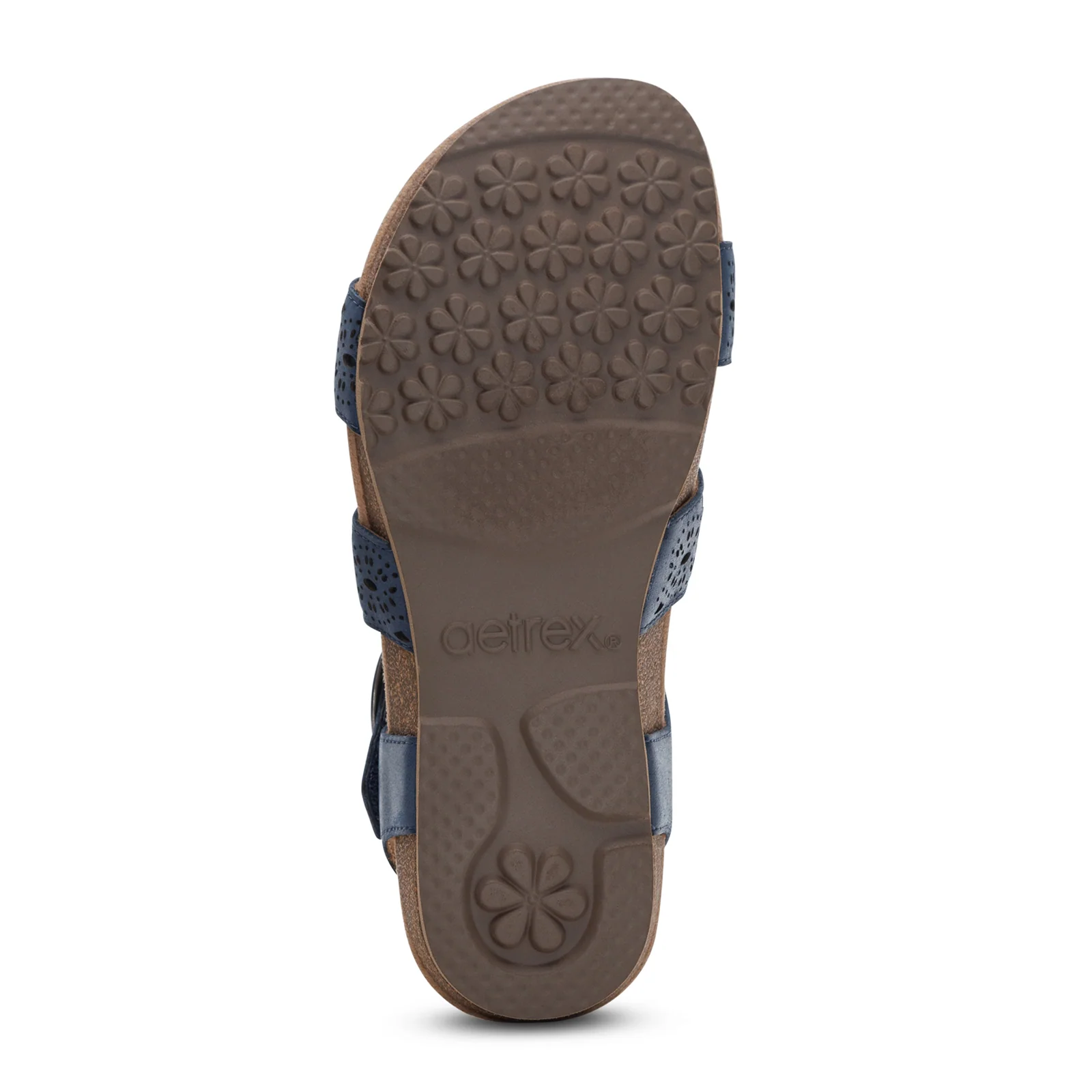 Aetrex Lilly Backstrap Sandal (Women) - Navy Cutout - Image 5