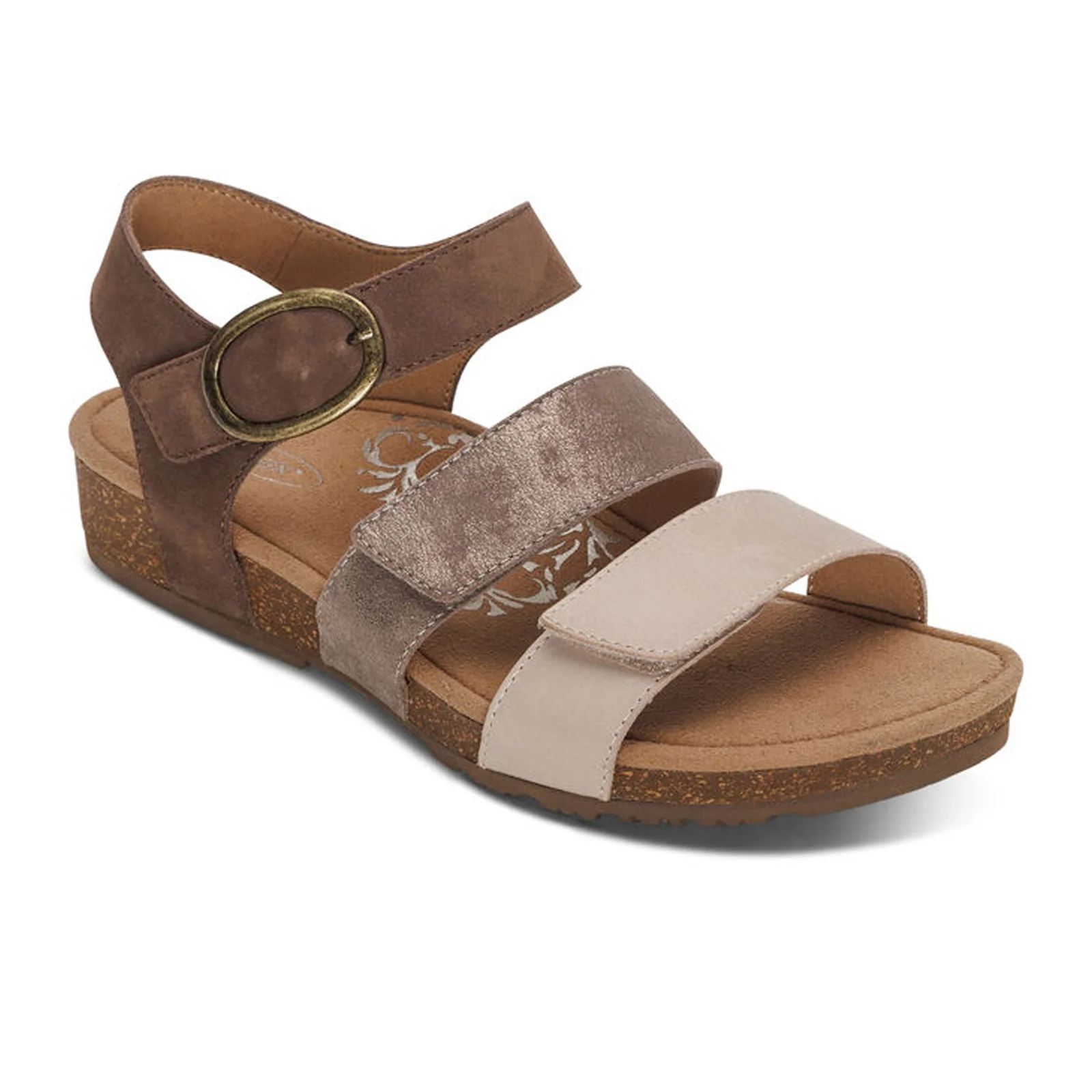 Aetrex Lilly Backstrap Sandal (Women) - Taupe - Image 3
