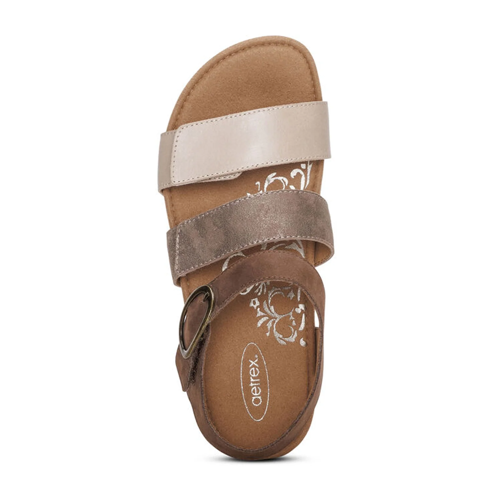 Aetrex Lilly Backstrap Sandal (Women) - Taupe - Image 5