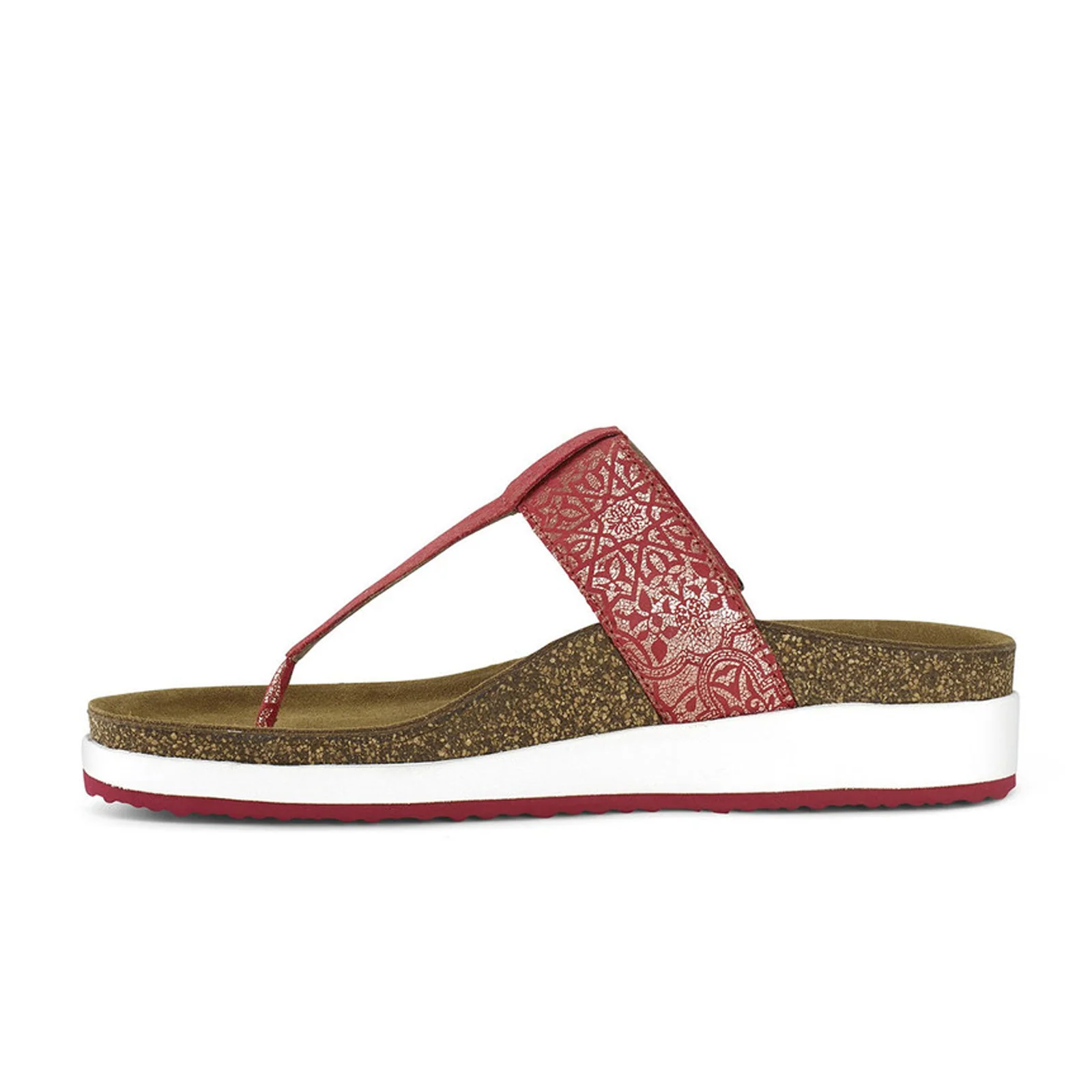 Aetrex Phoebe Sandal (Women) - Red Metallic - Image 2