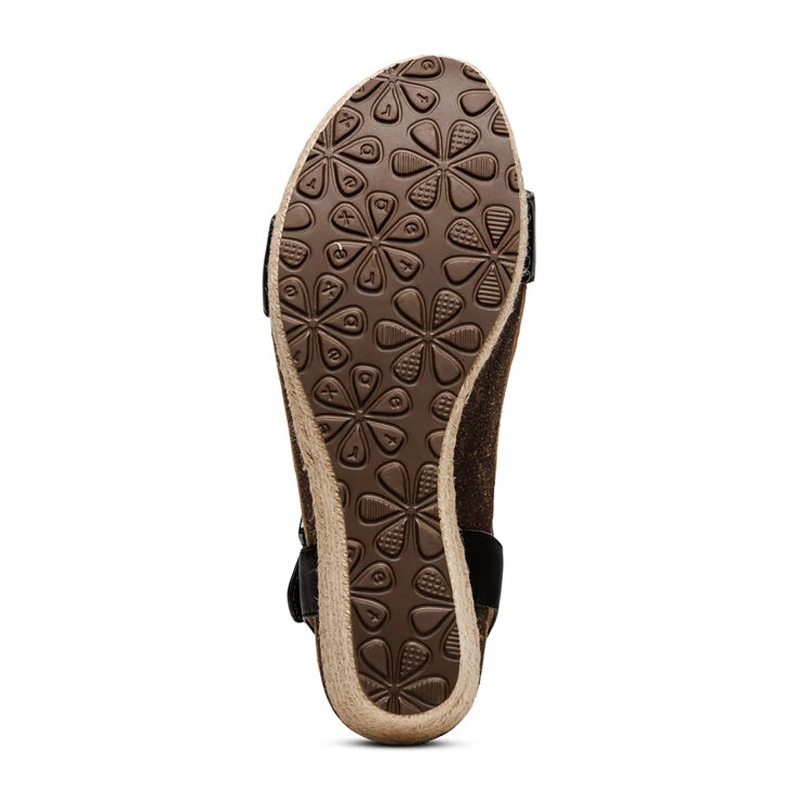 Aetrex Sydney Wedge Sandal (Women) - Black Leather - Image 6