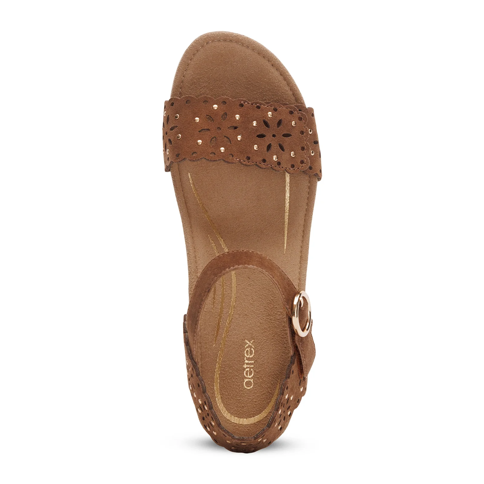 Aetrex Sydney Wedge Sandal (Women) - Scotch Cutout - Image 5