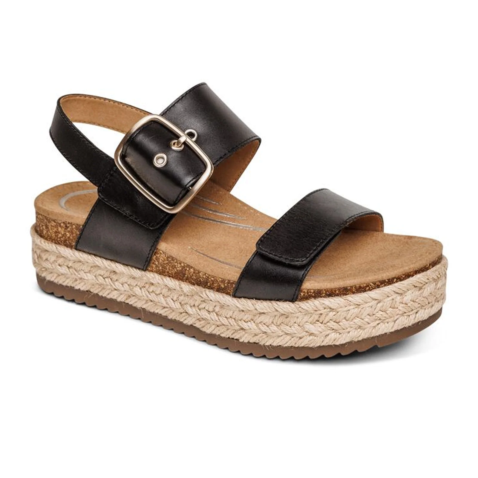 Aetrex Vania Platform Sandal (Women) - Black - Image 3