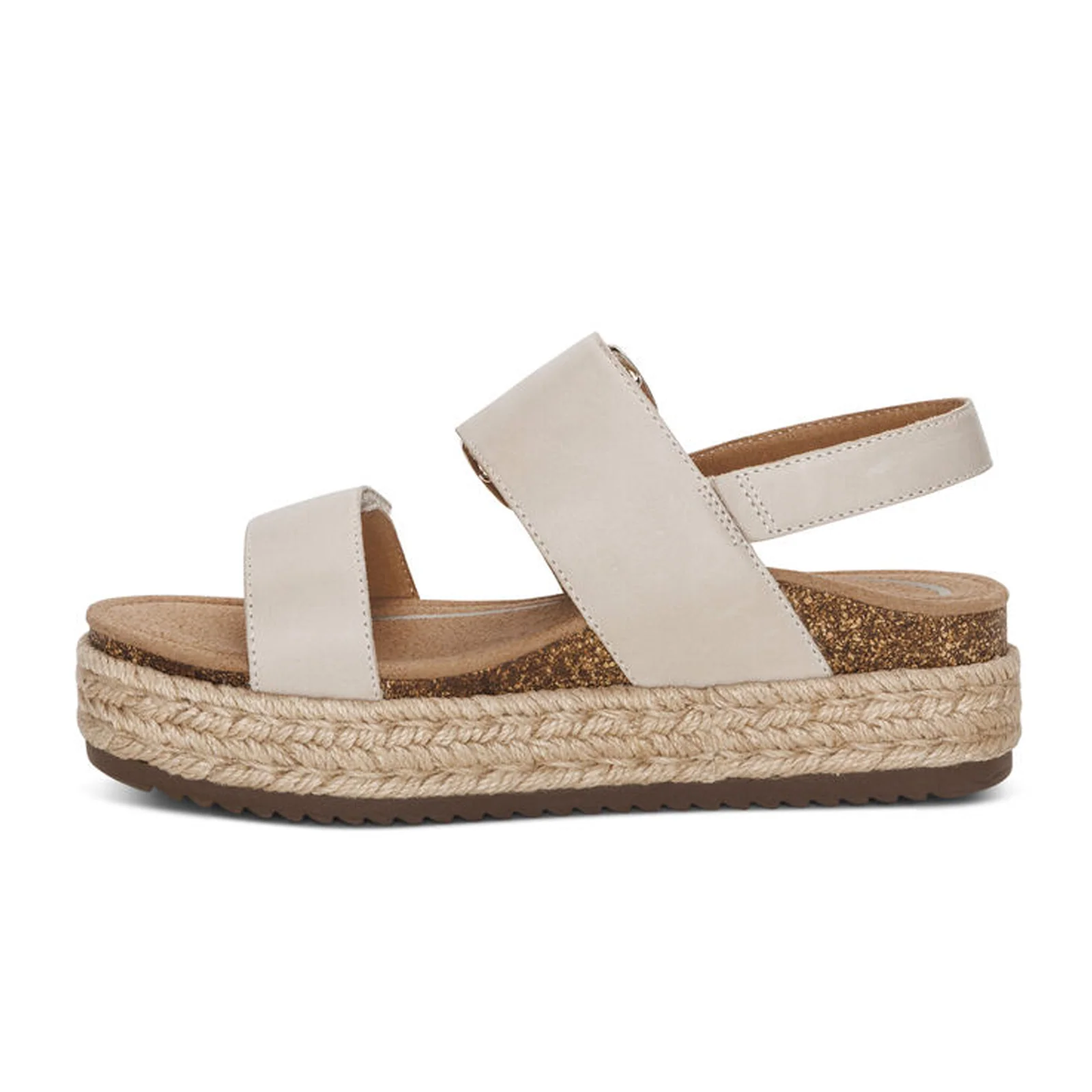 Aetrex Vania Platform Sandal (Women) - Cream - Image 2