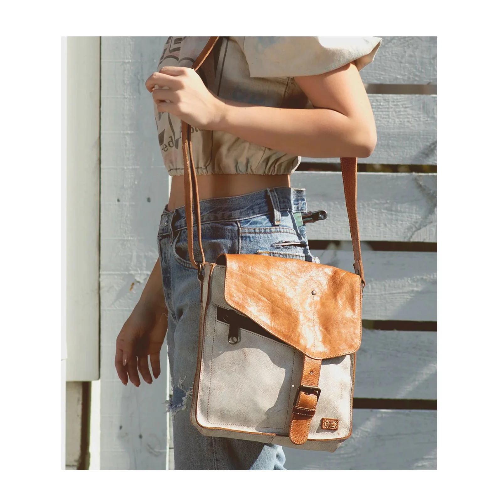 Bed Stu Venice Beach Crossbody Bag - Nectar Lux Tan Rustic - Image 4