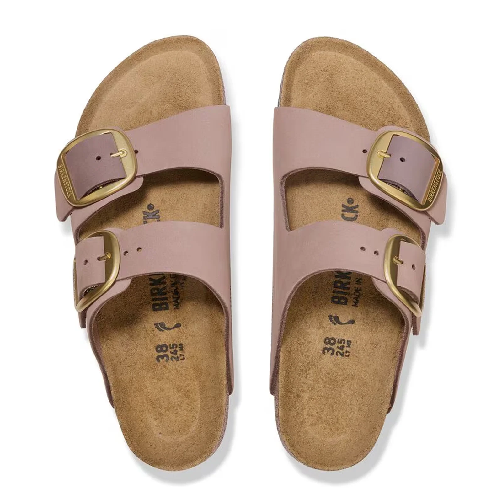 Birkenstock Arizona Big Buckle Slide Sandal (Women) - Faded Purple Nubuck - Image 2