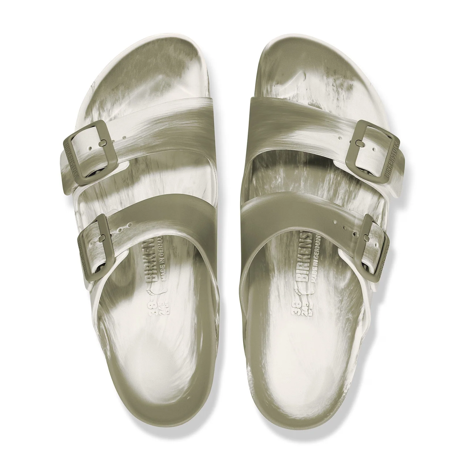 Birkenstock Arizona EVA Slide Sandal (Men) - Multi Khaki/Eggshell - Image 2