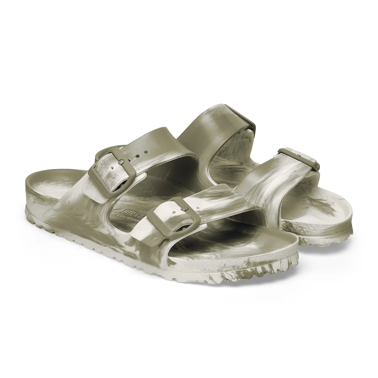Birkenstock Arizona EVA Slide Sandal (Men) - Multi Khaki/Eggshell - Image 4