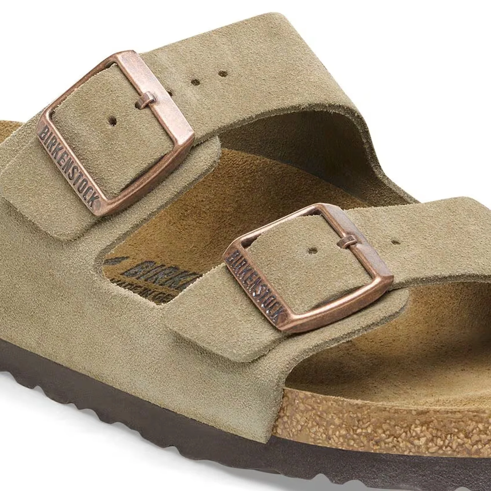 Birkenstock Arizona Narrow Slide Sandal (Unisex) - Taupe Suede - Image 4