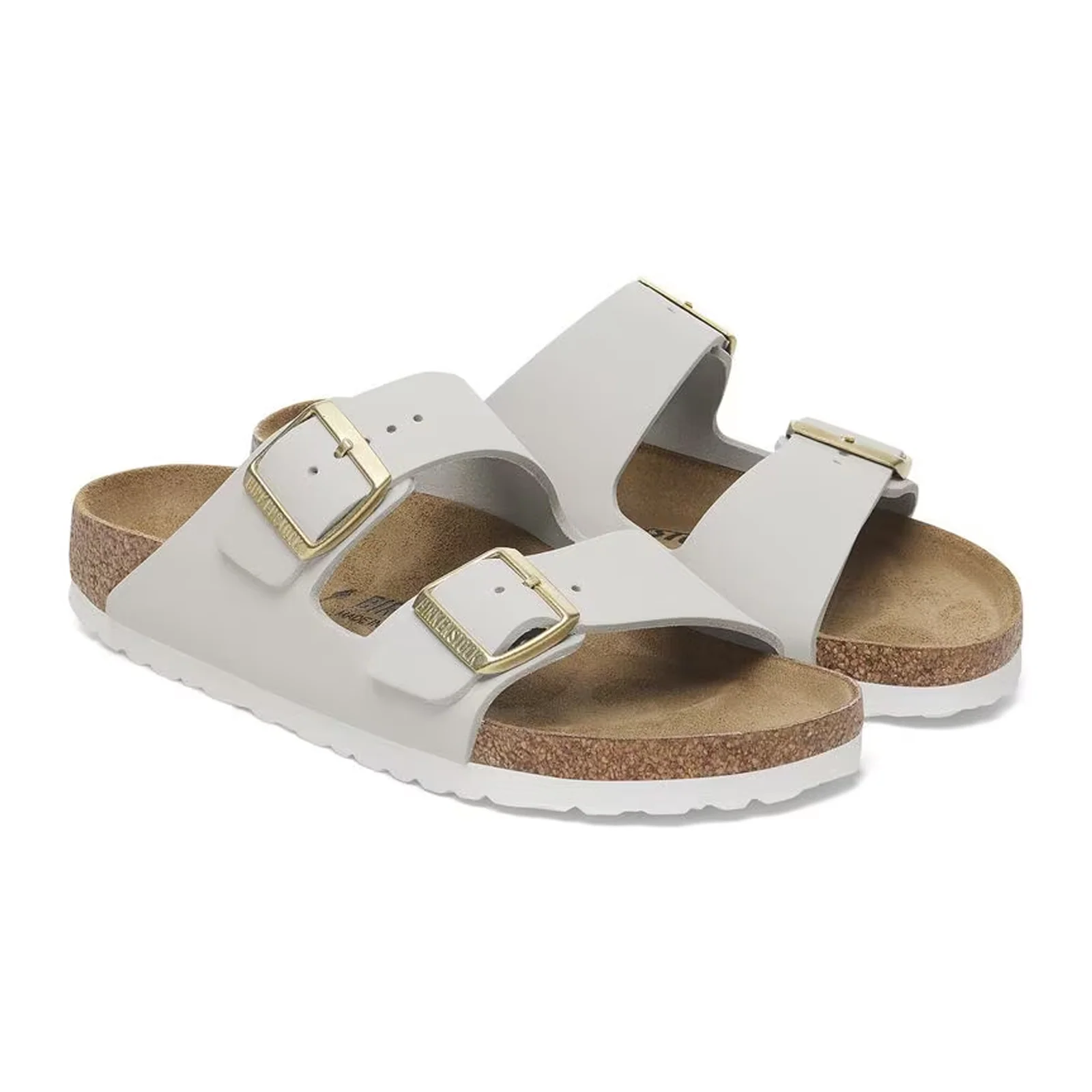 Birkenstock Arizona Narrow Slide Sandal (Women) - Antique White Nubuck - Image 4