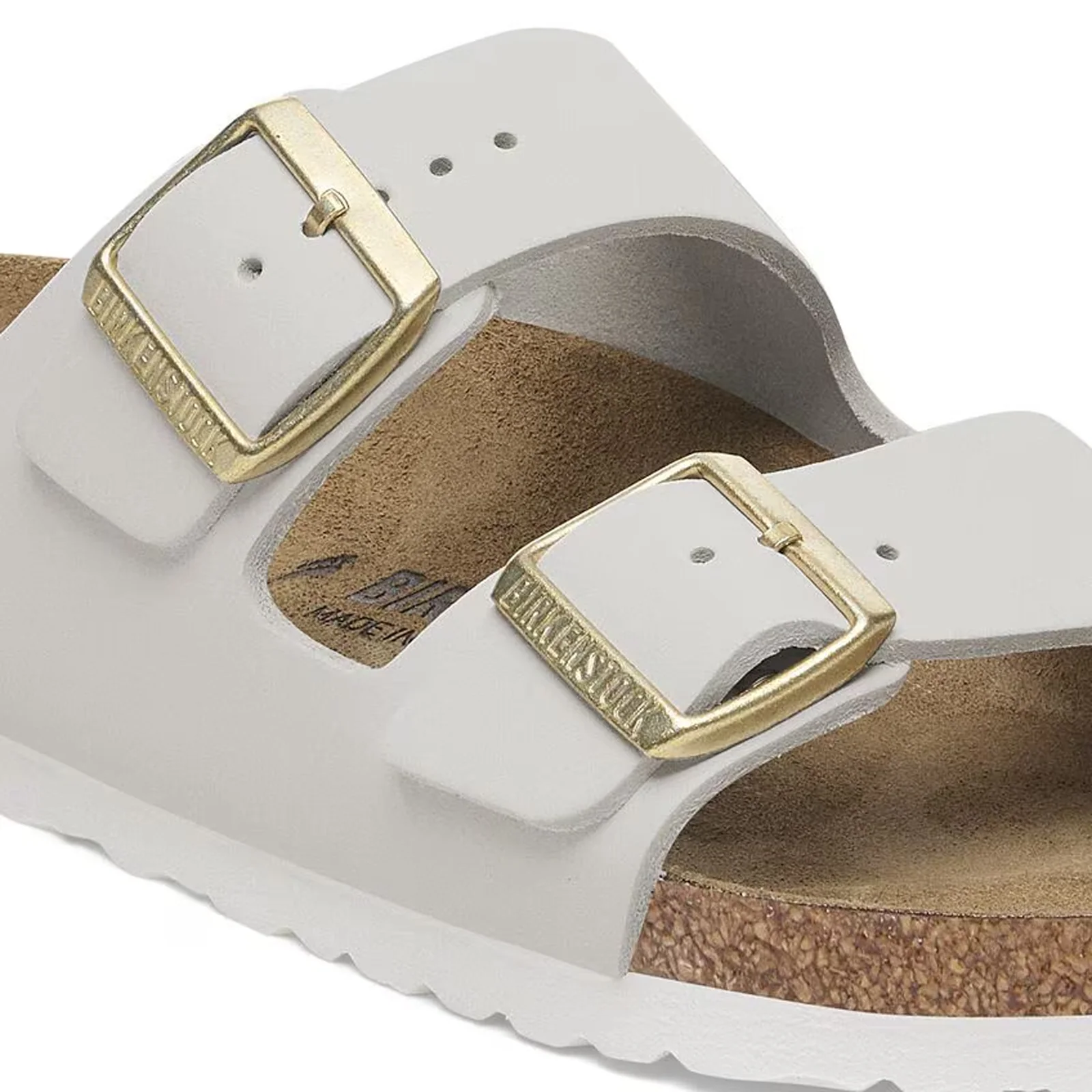 Birkenstock Arizona Narrow Slide Sandal (Women) - Antique White Nubuck - Image 5
