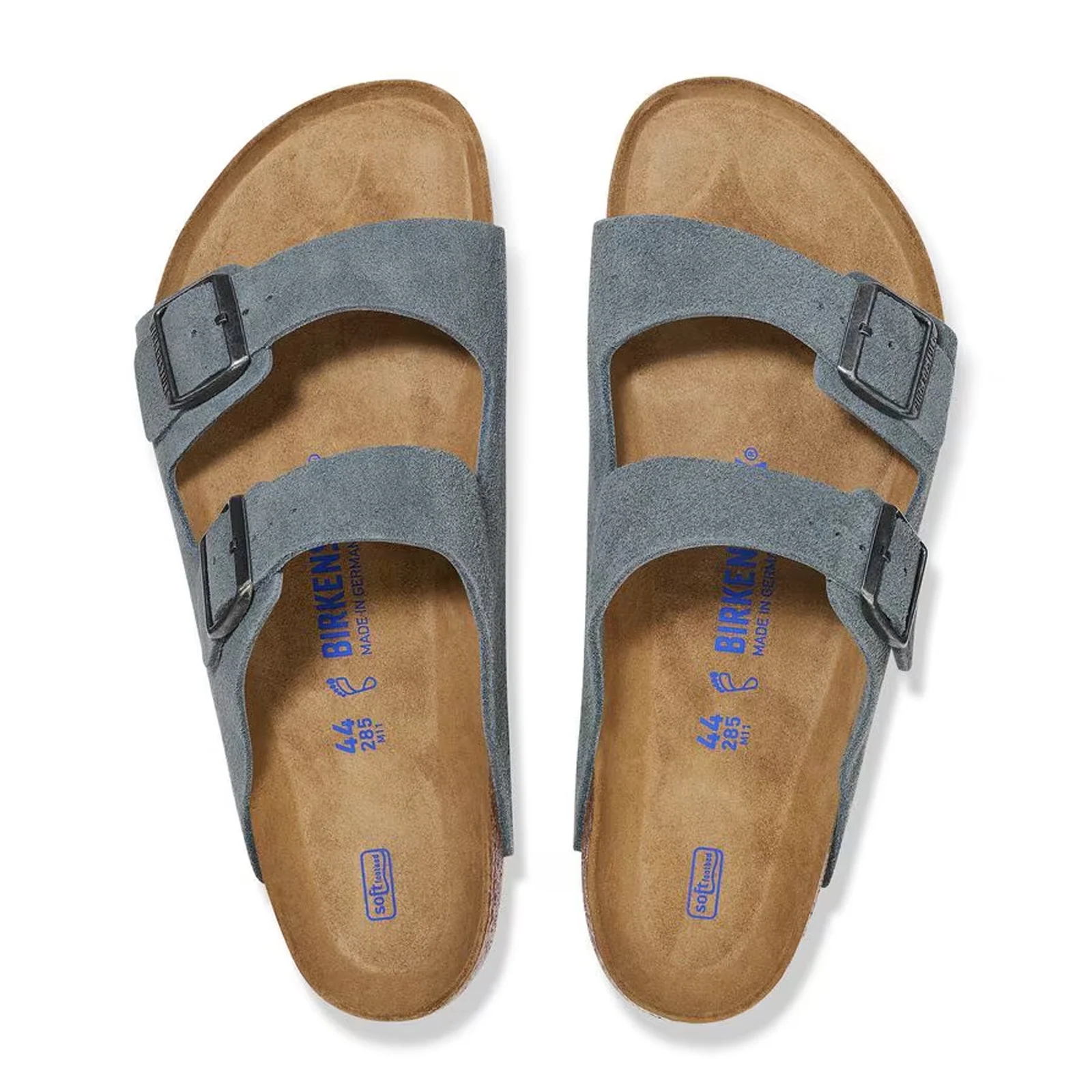 Birkenstock Arizona Soft Footbed Slide Sandal (Men) - Basalt Gray Suede - Image 2